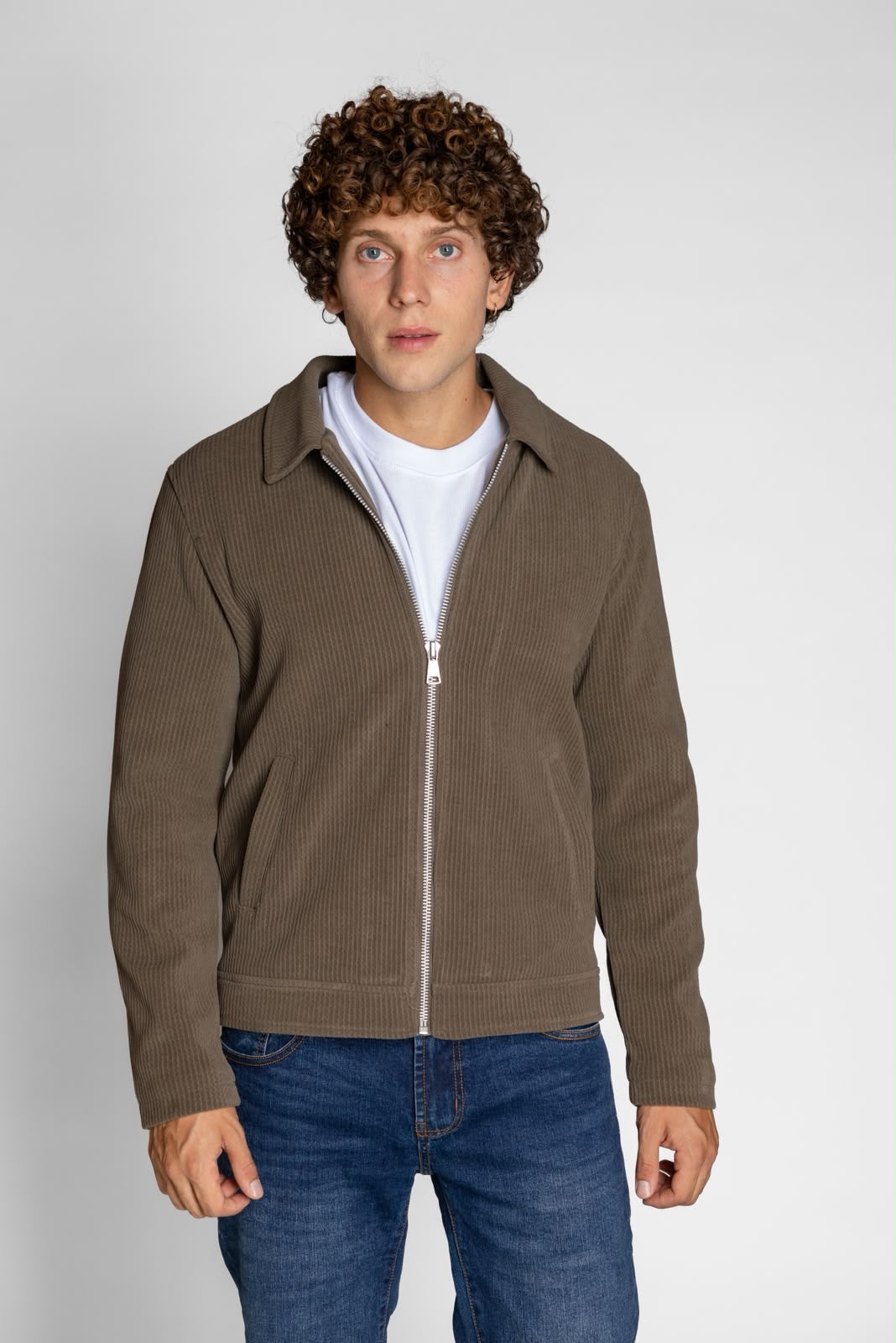 GIACCA ZIP VERDE MILITARE