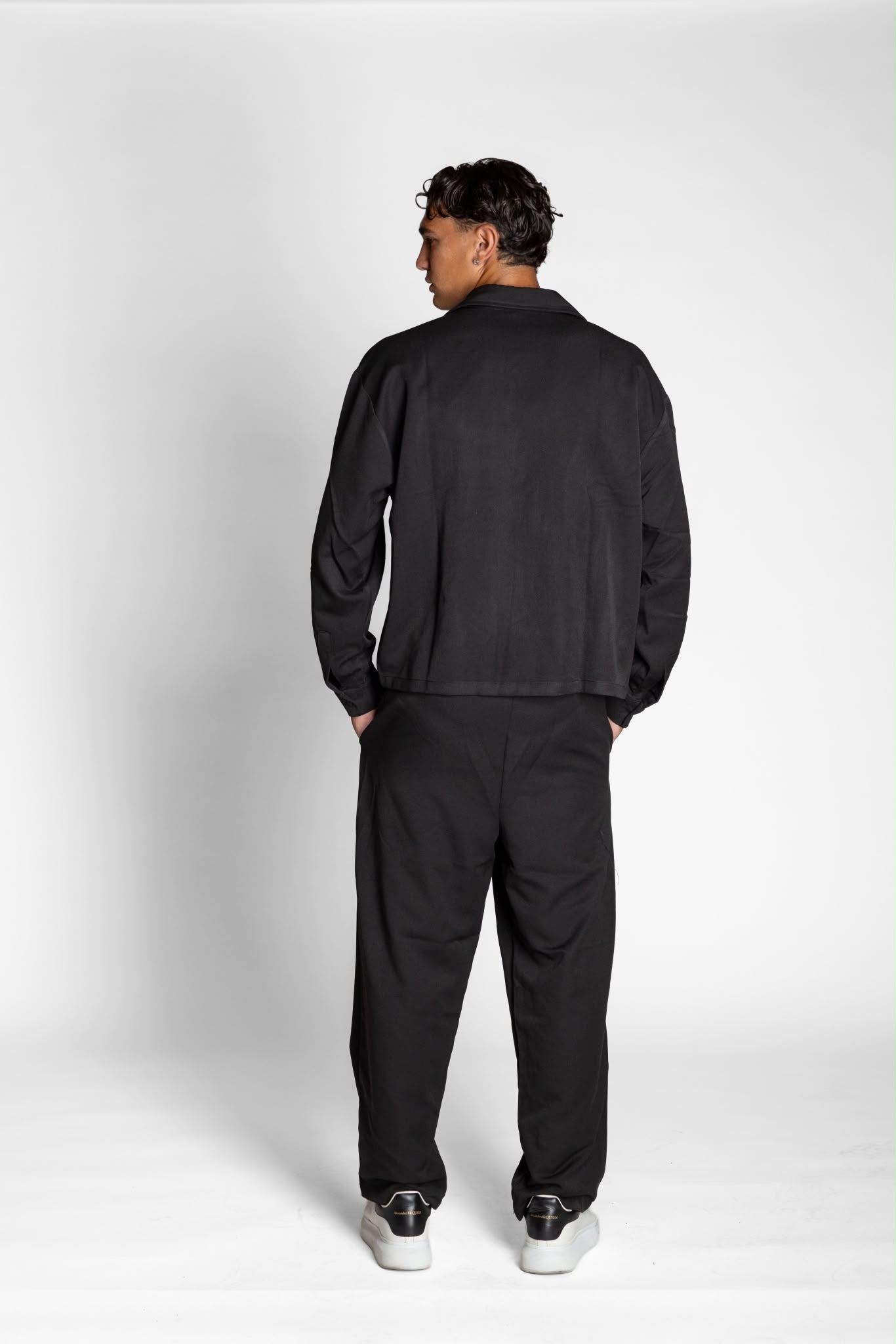 COORDINATO CROP NERO