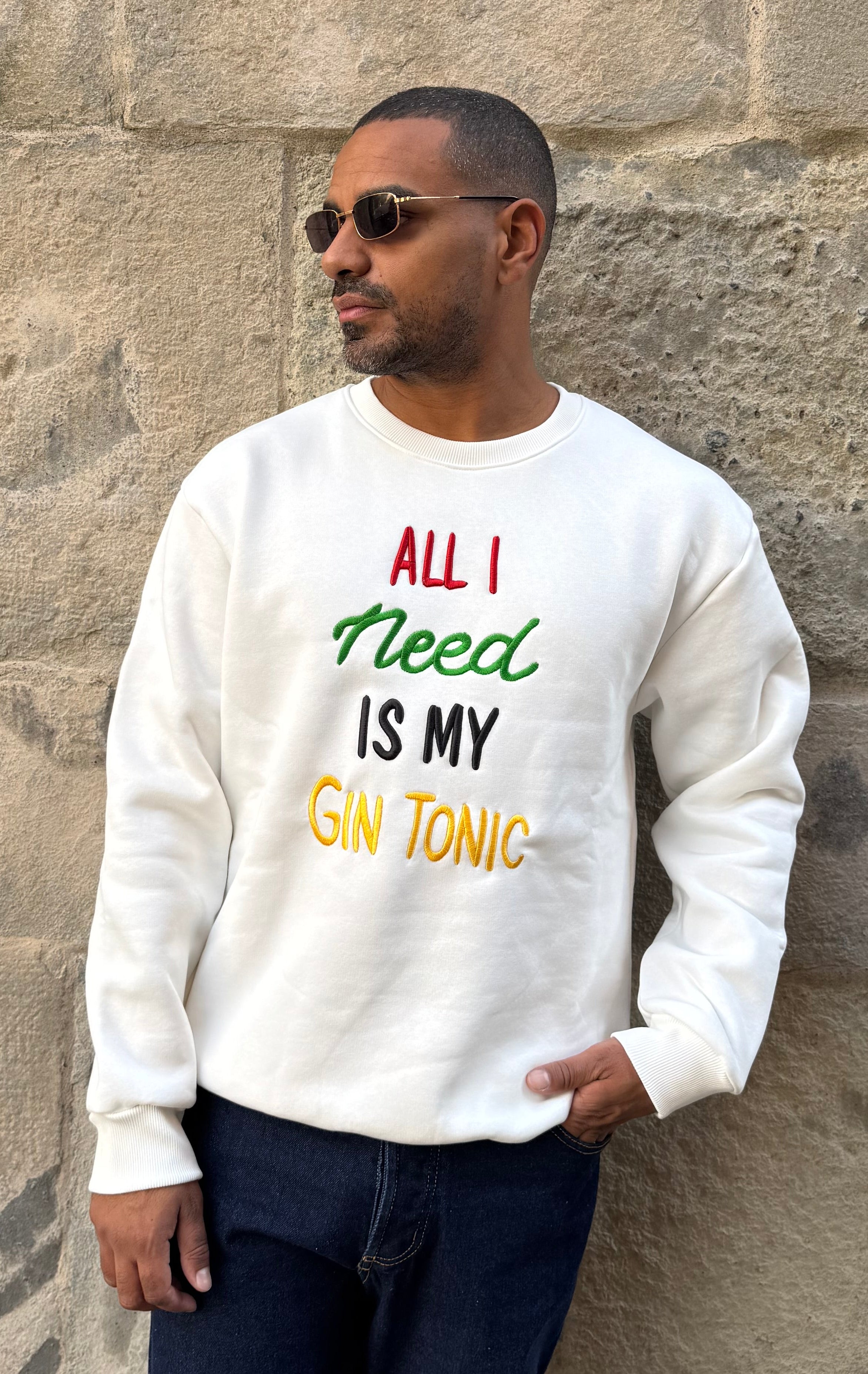 FELPA I ALL NEED IS MY GIN TONIC BIANCA