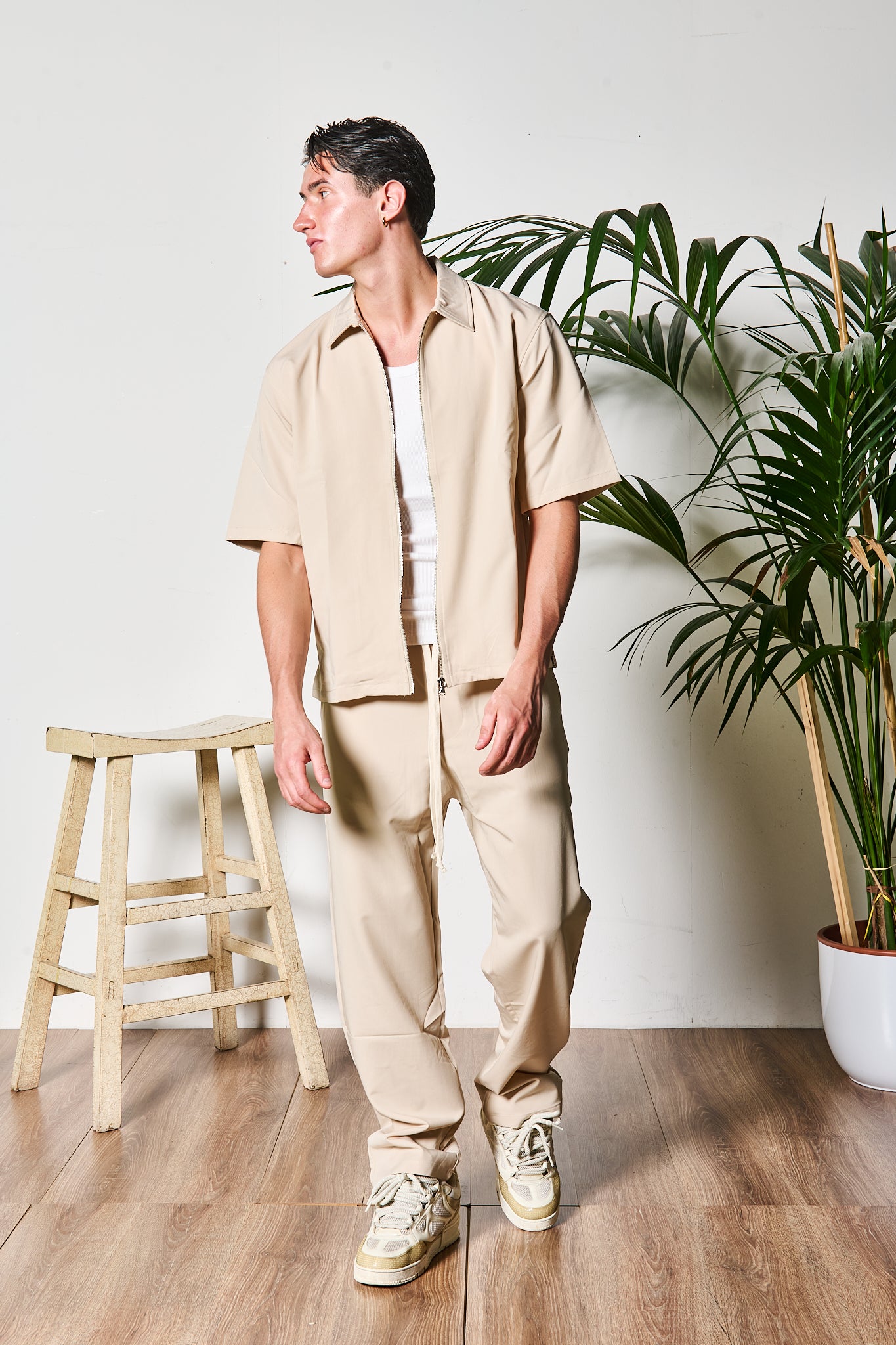 COMPLETO ZIP BEIGE