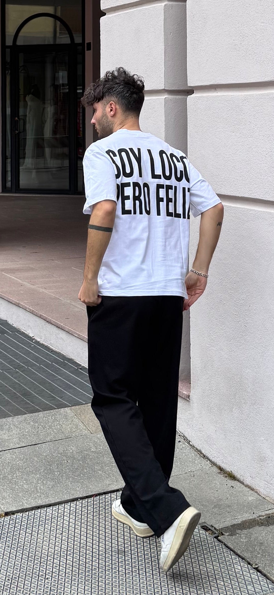 T-SHIRT SOY LOCO PERO FELIZ BIANCA