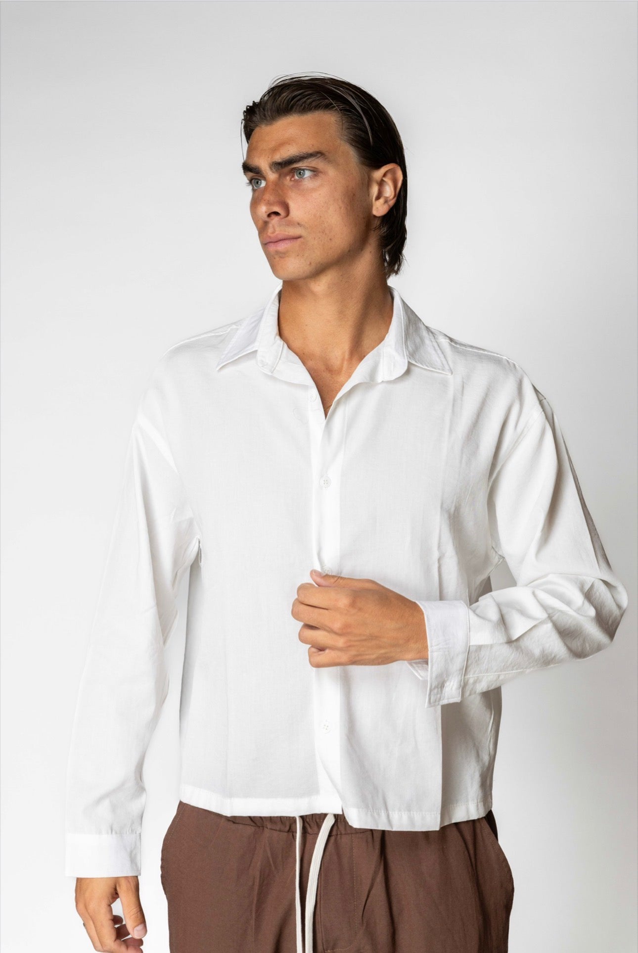 CAMICIA CROP BIANCA