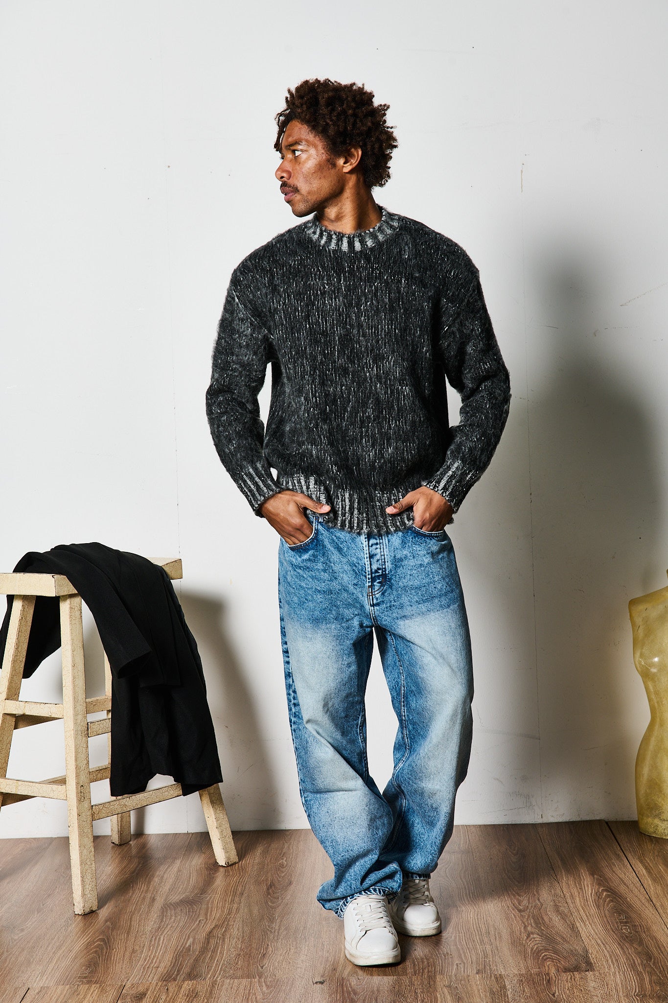 MAGLIONE EFFETTO BICOLOR