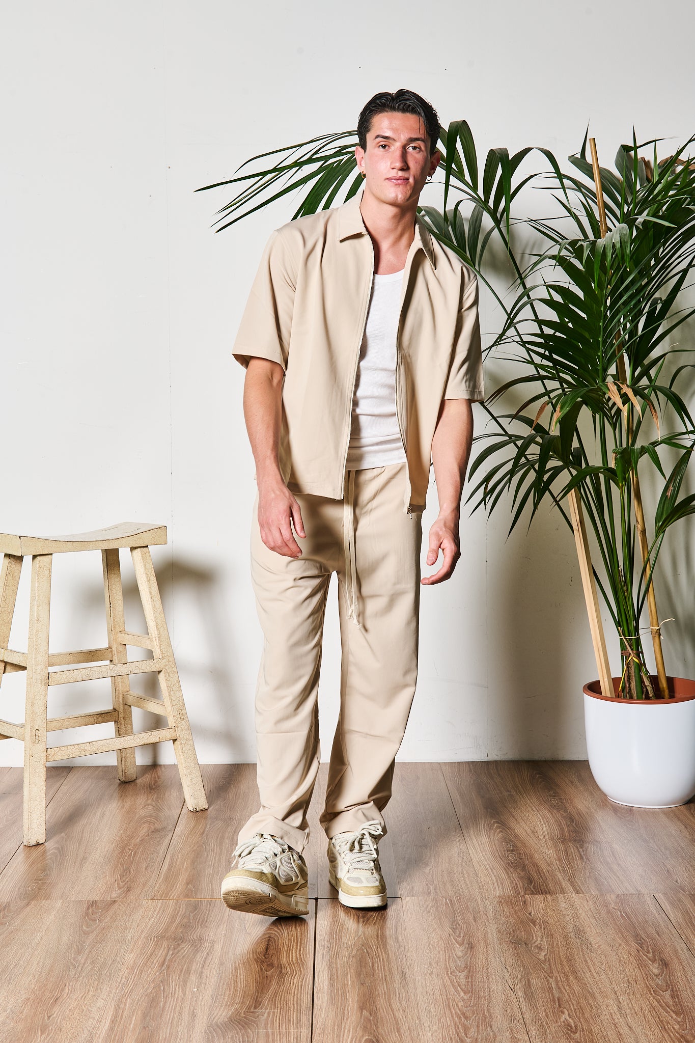 COMPLETO ZIP BEIGE