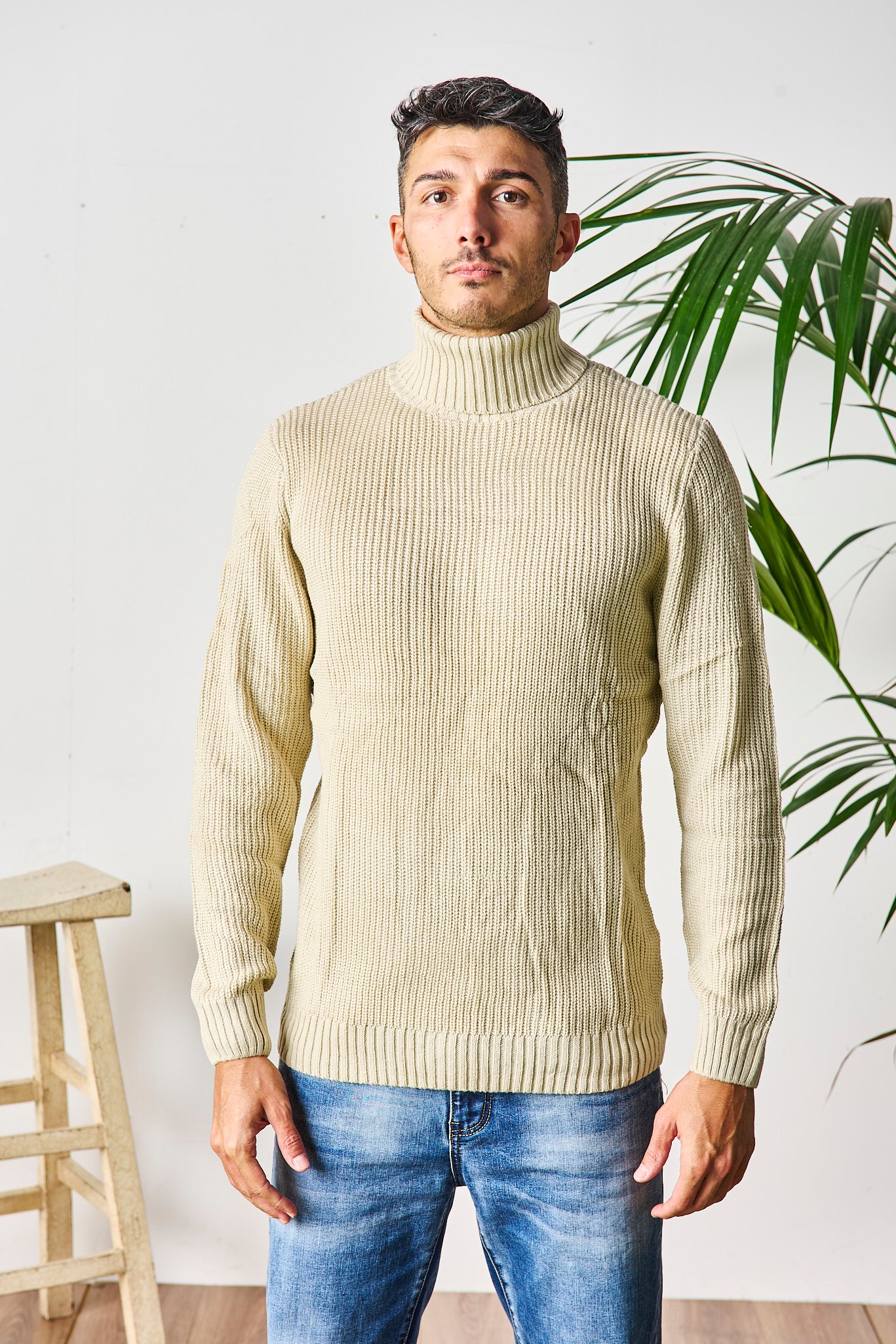 MAGLIONE DOLCEVITA BEIGE