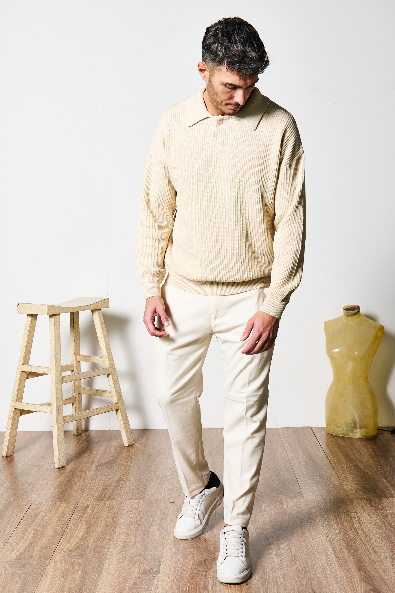MAGLIONE POLO BEIGE