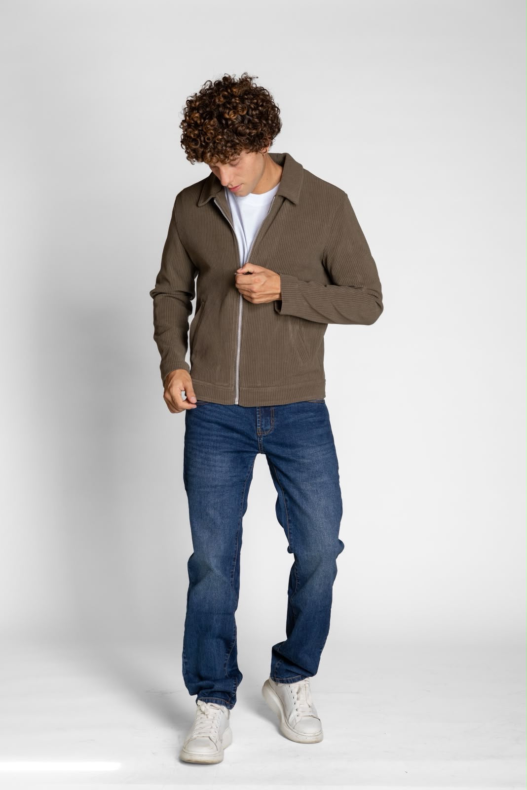 GIACCA ZIP VERDE MILITARE