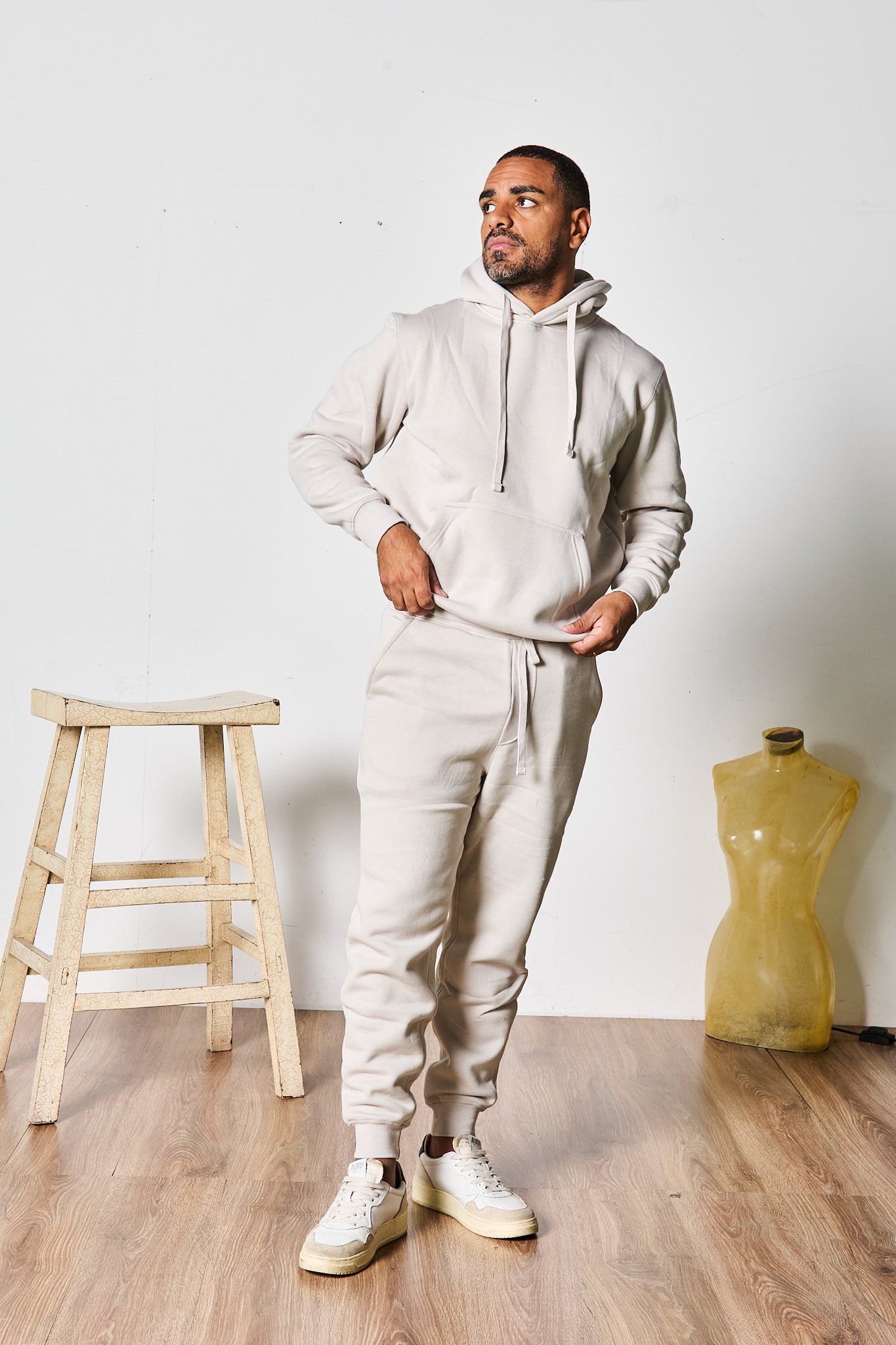COMPLETO TUTA BEIGE MARFI CON CAPPUCCIO