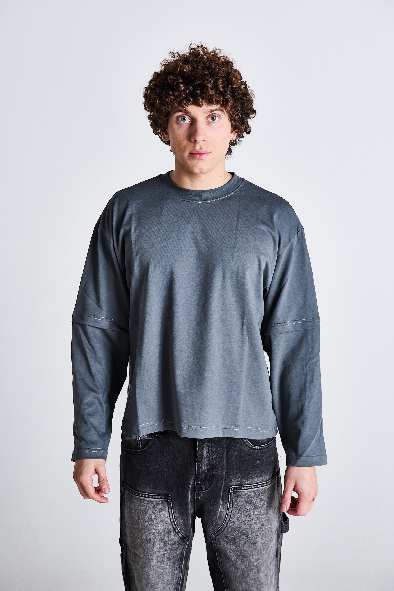 LONGSLEEVE GRIGIO SCURO