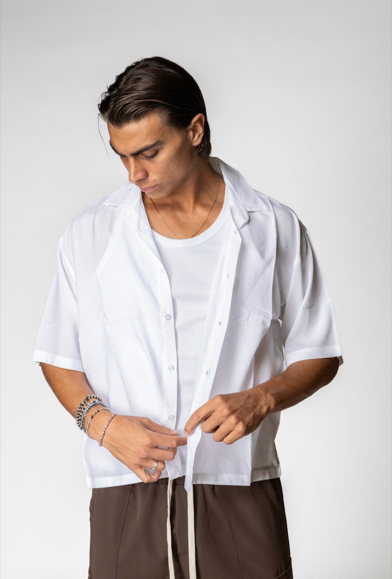 CAMICIA CROP BIANCA