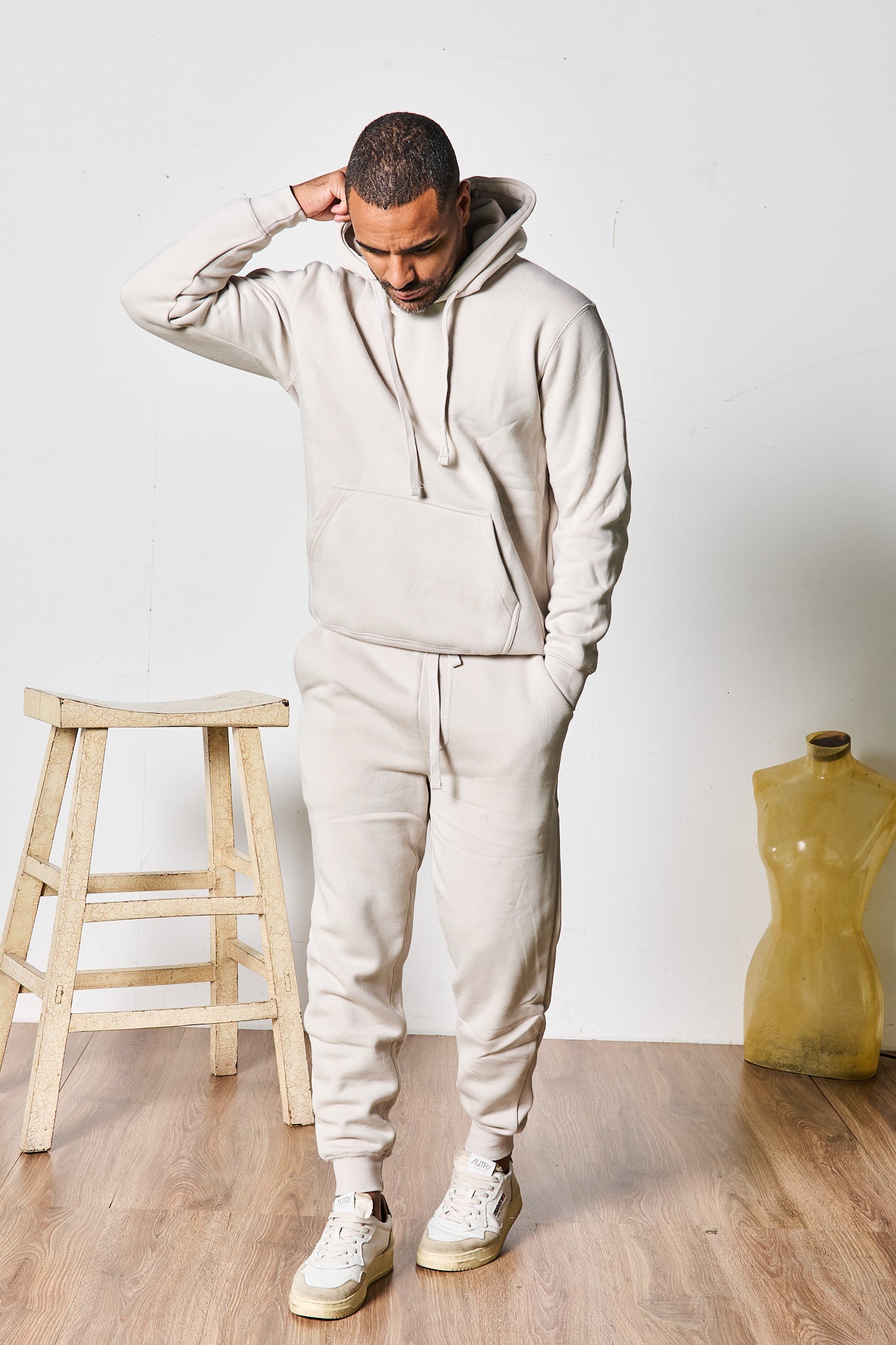 COMPLETO TUTA BEIGE MARFI CON CAPPUCCIO