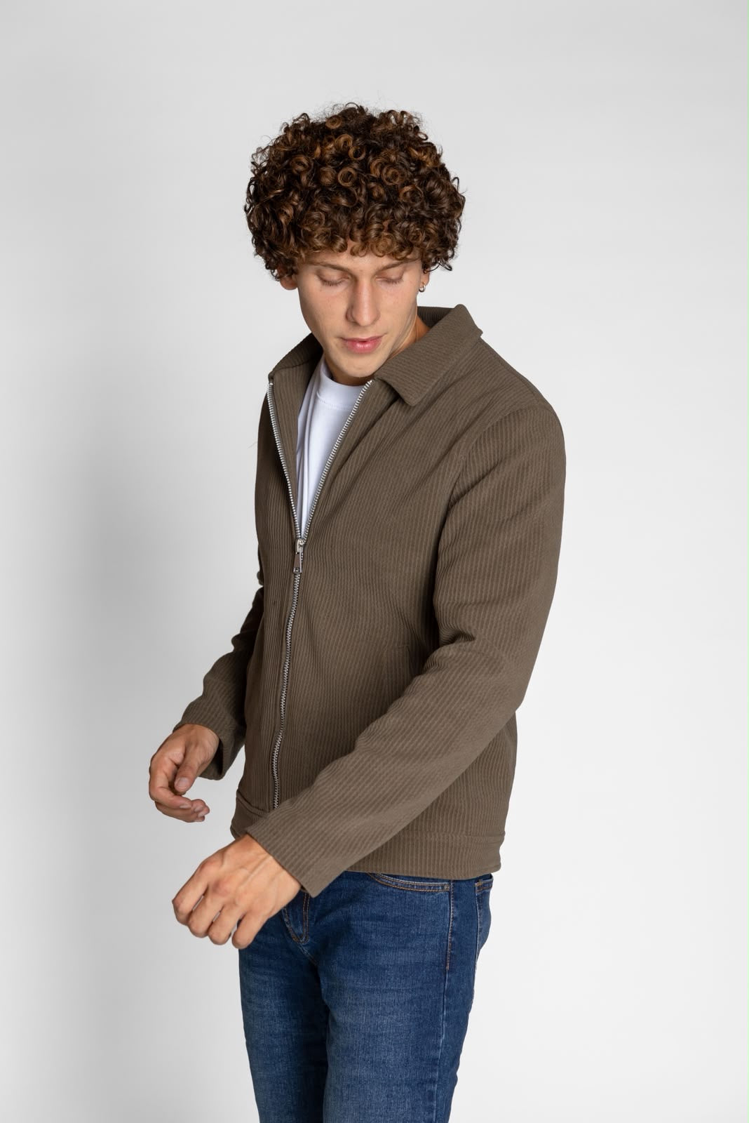 GIACCA ZIP VERDE MILITARE