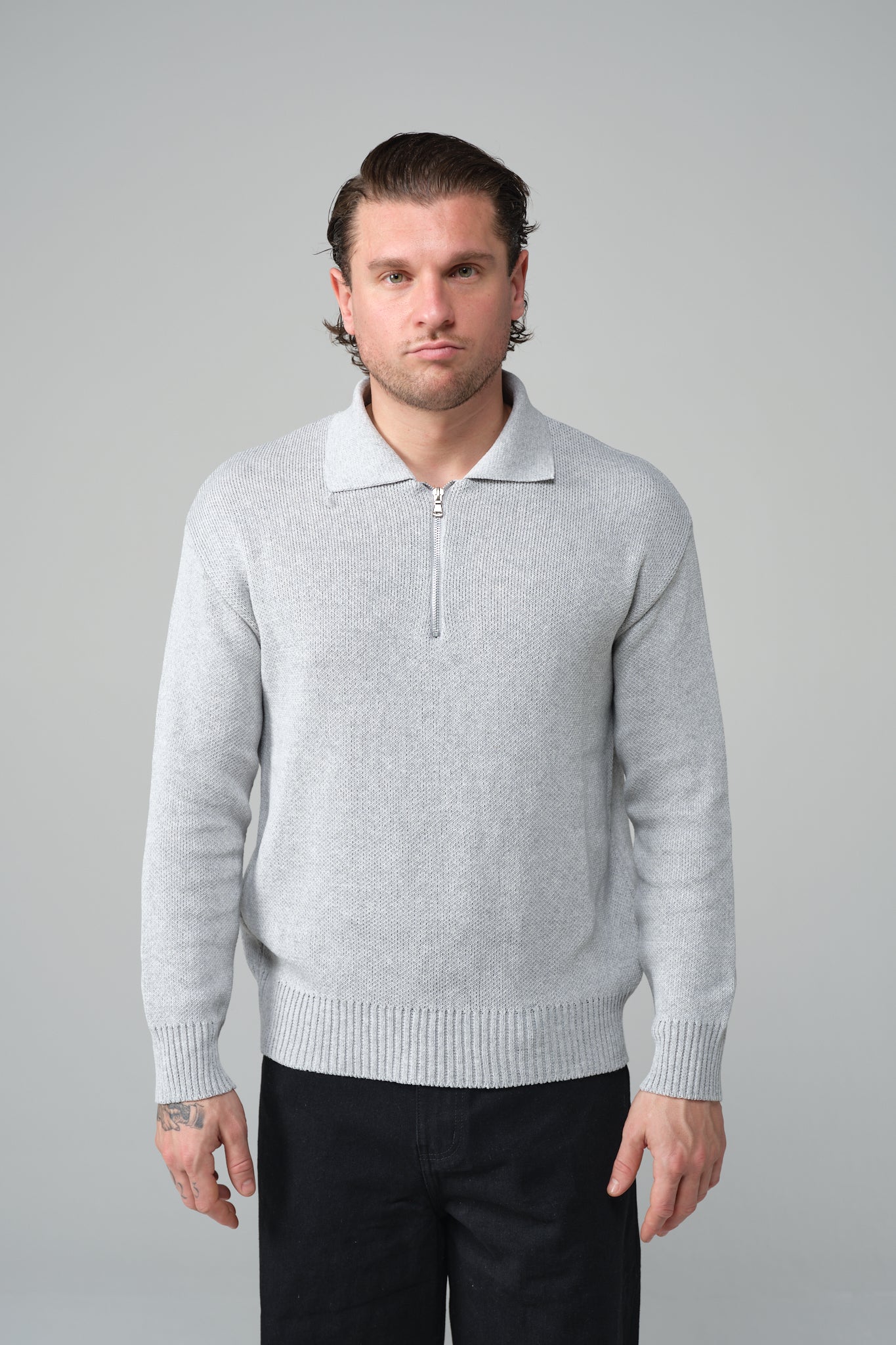 POLO ZIP GREY