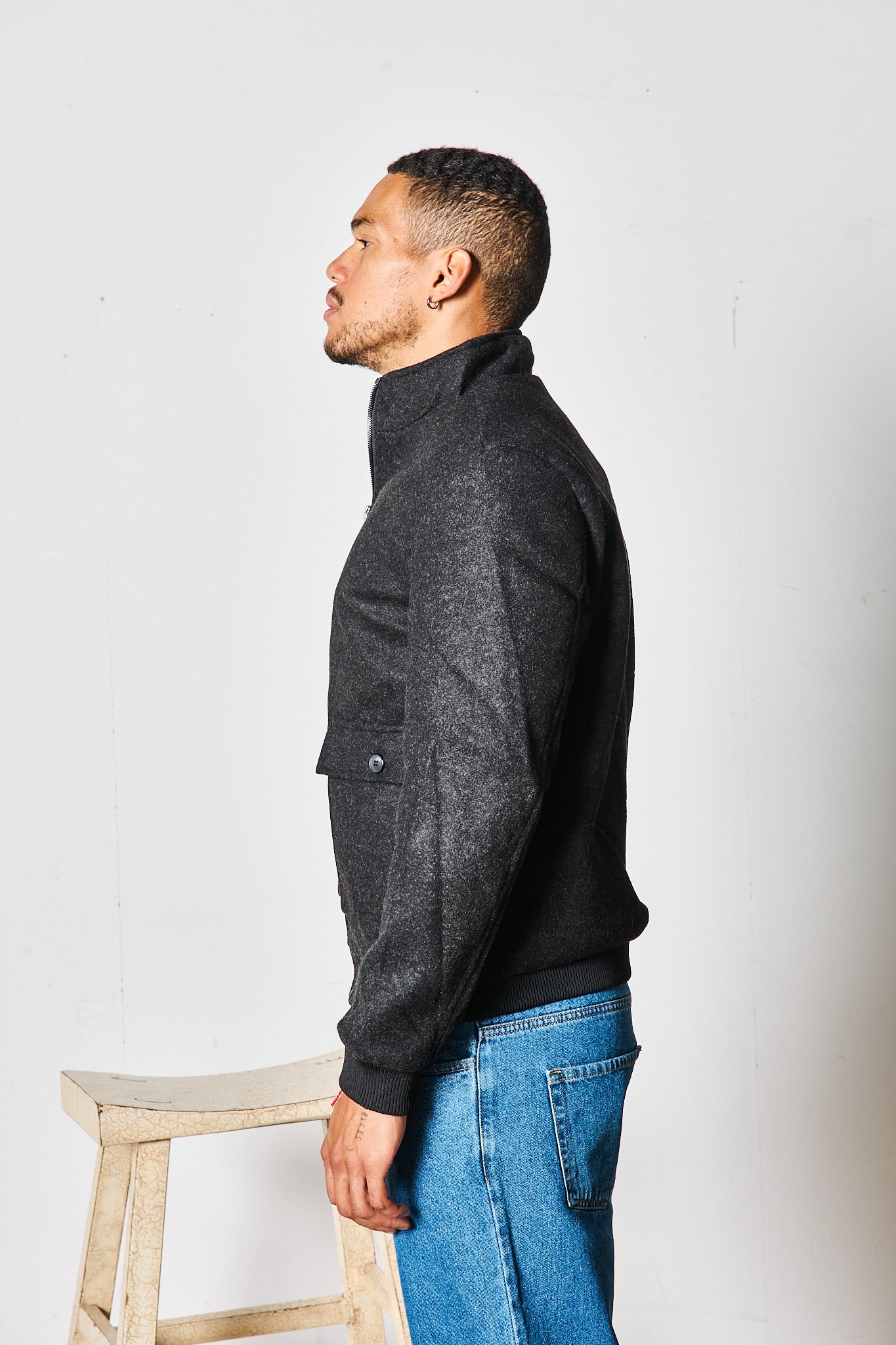 BOMBER NERO SFUMATO