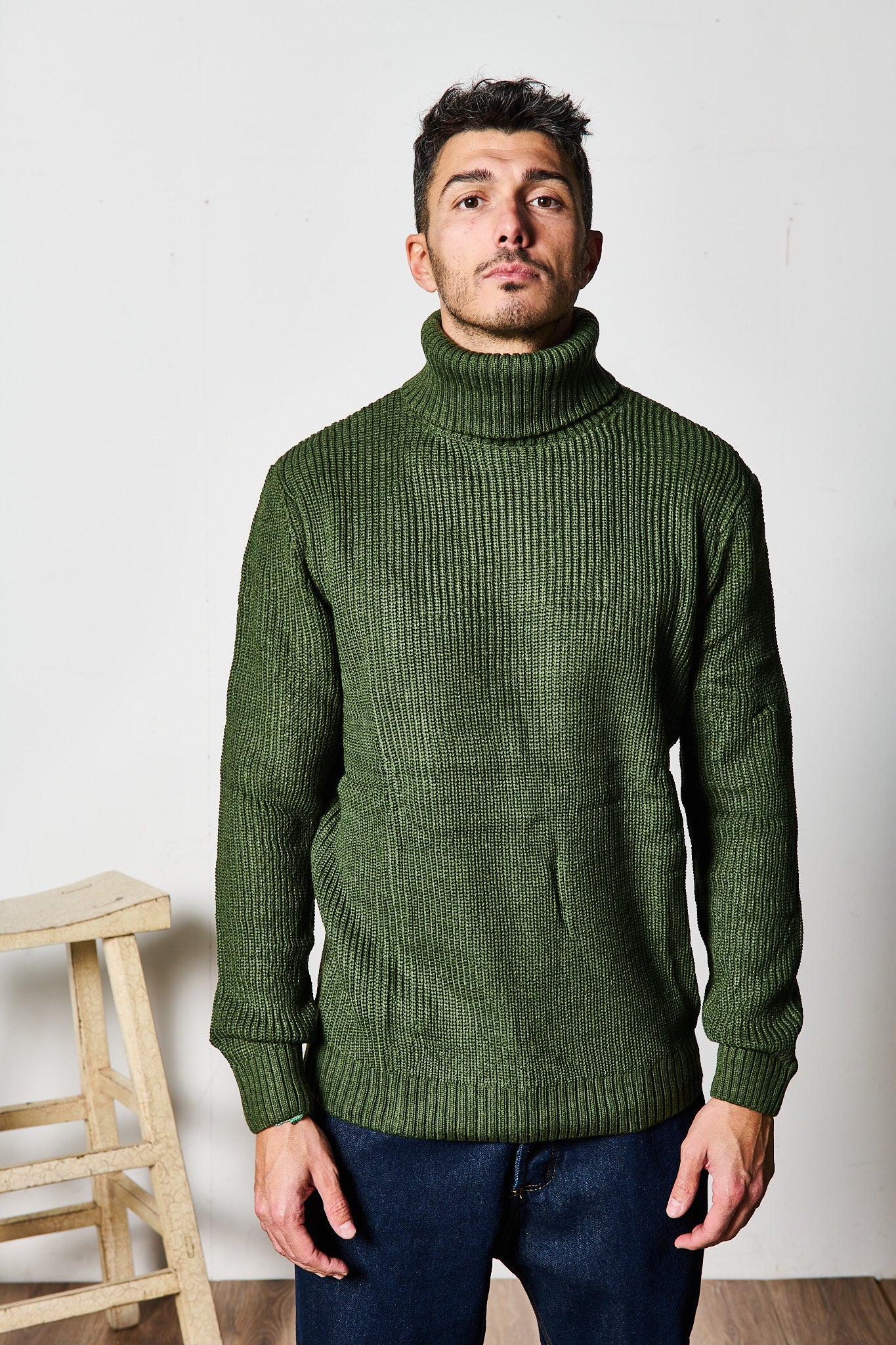MAGLIONE DOLCEVITA VERDE MILITARE