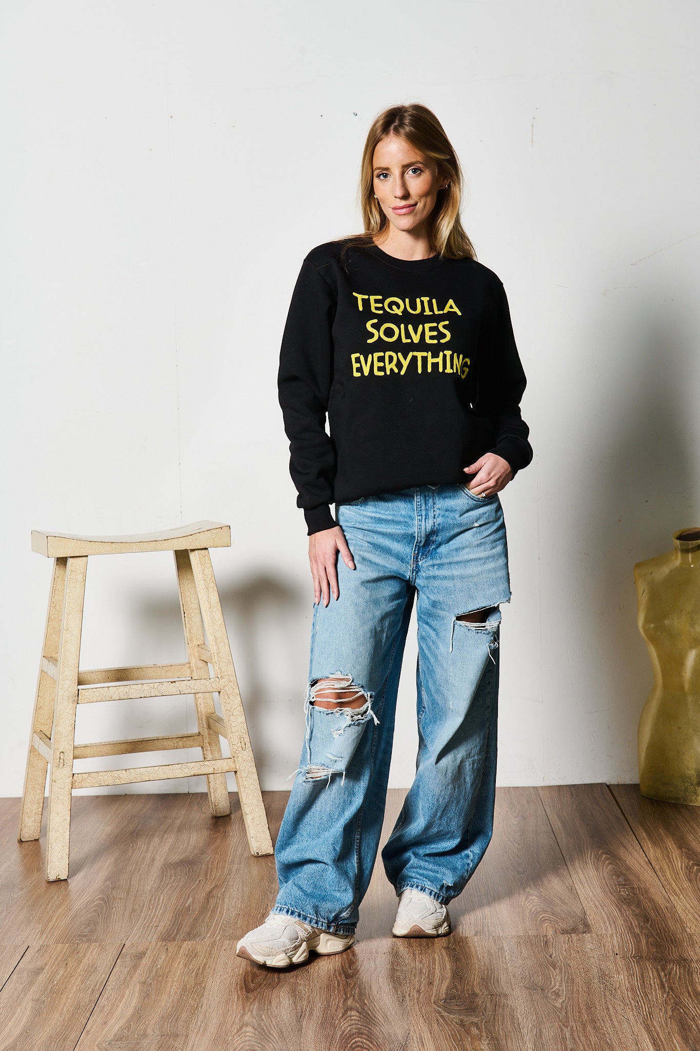 FELPA TEQUILA NERA PER LEI