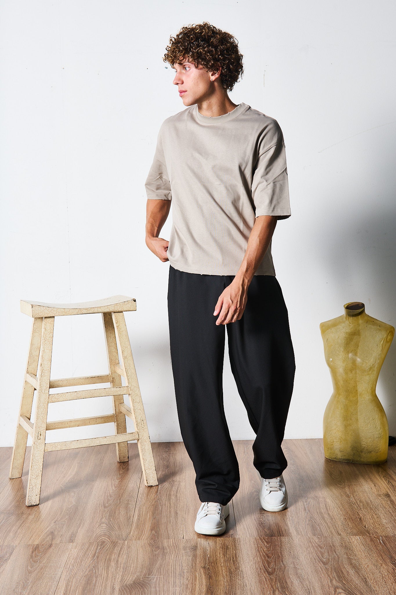 T-SHIRT CROP BEIGE