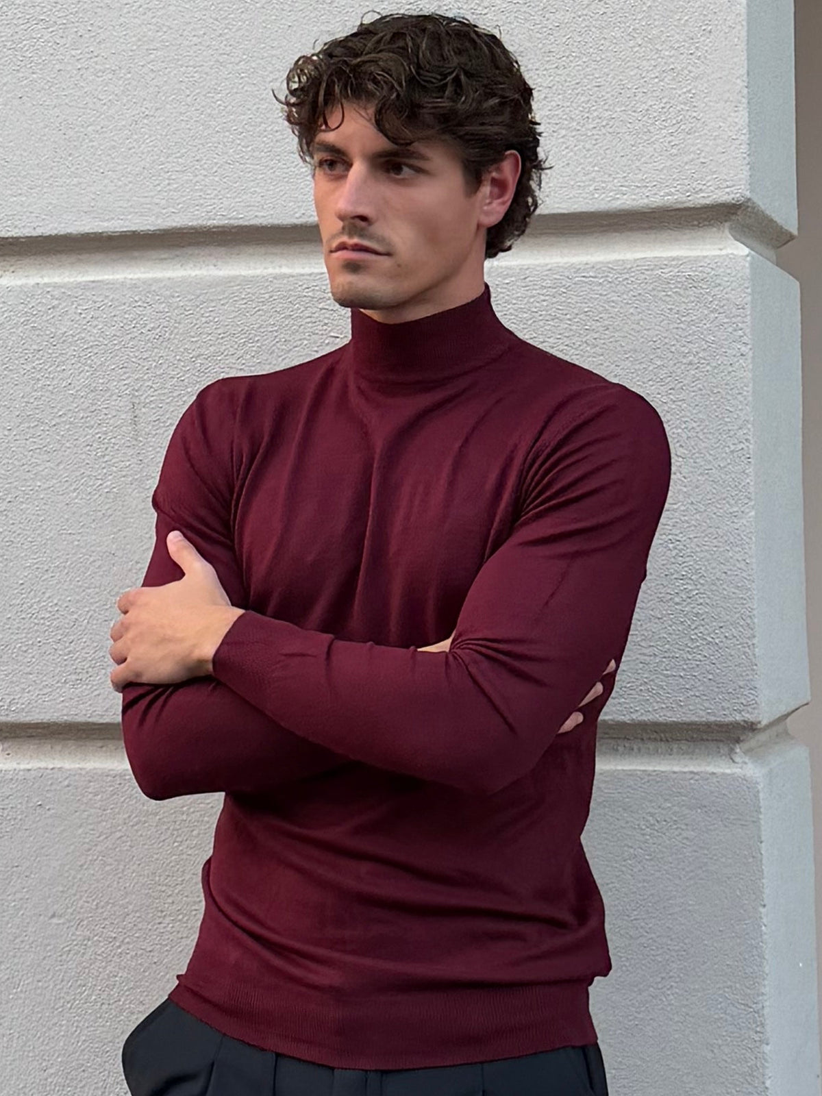 MAGLIA LUPETTO BORDEAUX