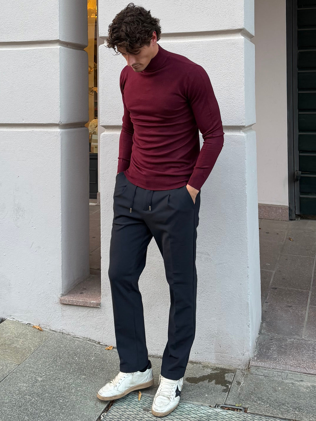MAGLIA LUPETTO BORDEAUX