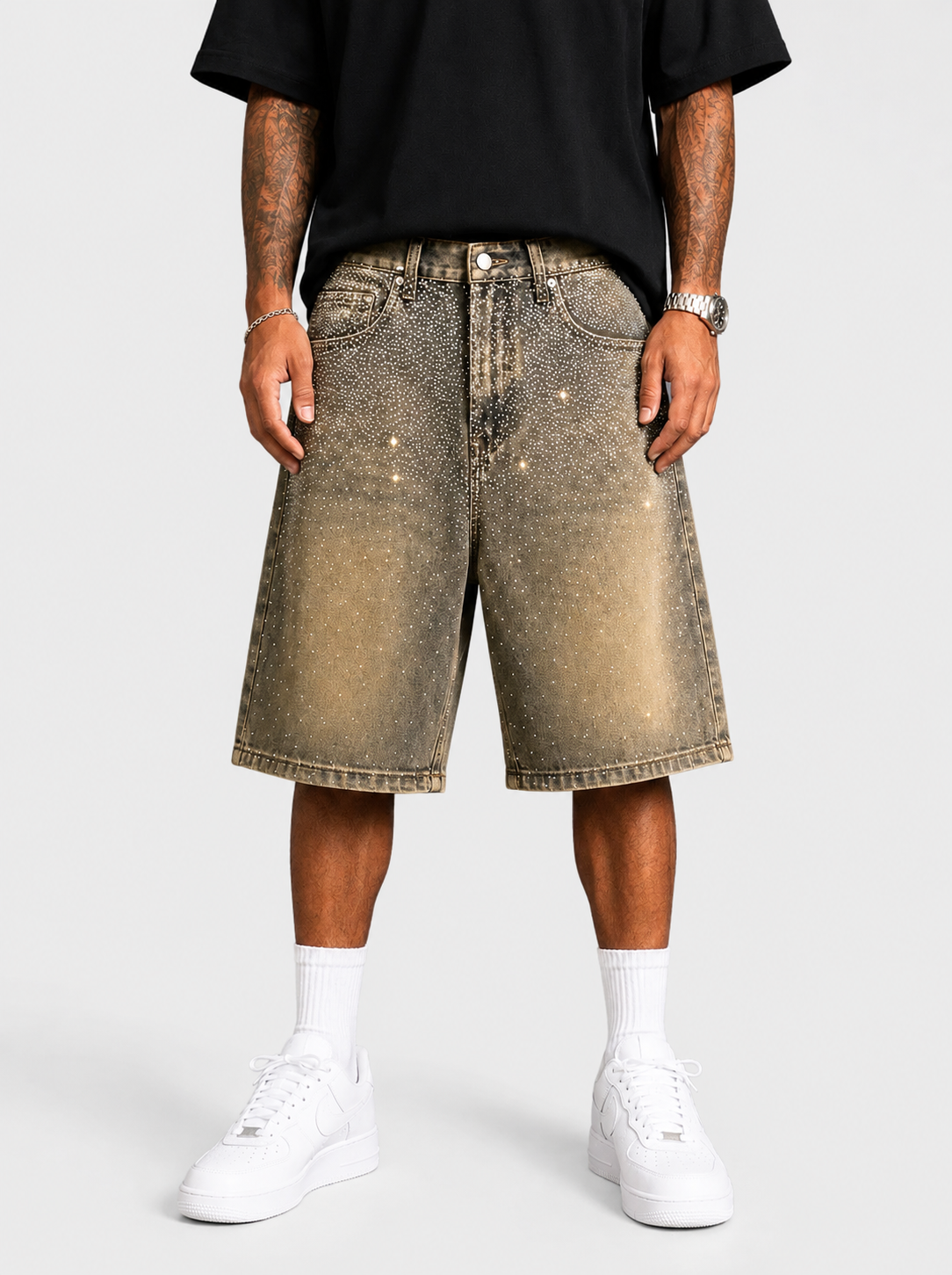 BERMUDA JEANS STRASS