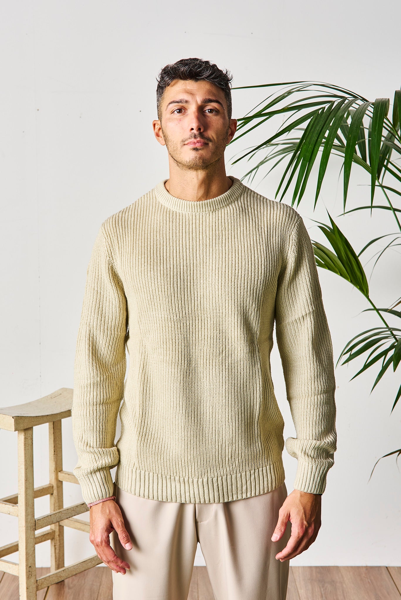 MAGLIONE BEIGE MISTO LANA