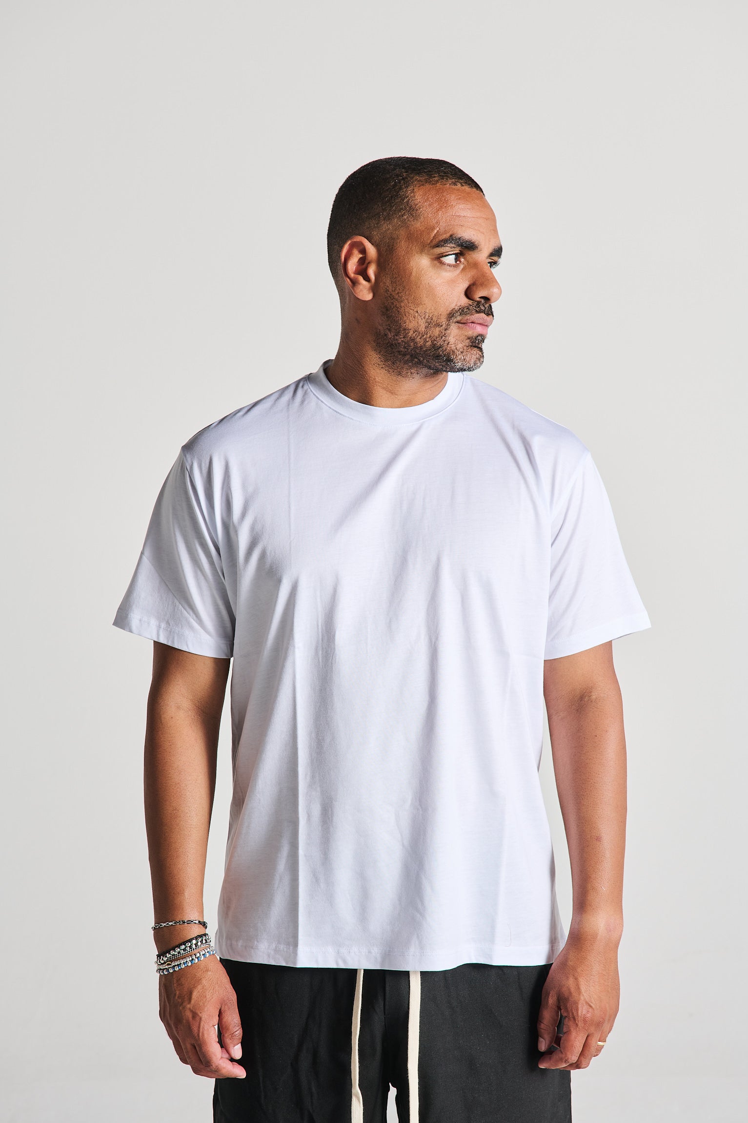 T-SHIRT FILO DI SCOZIA BIANCO