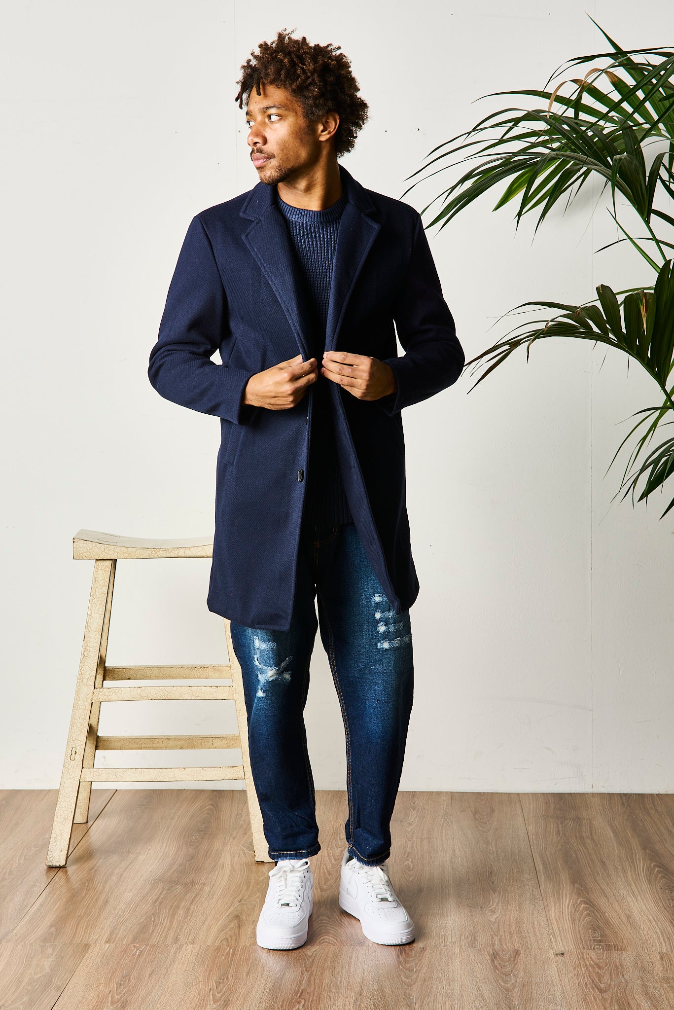 CAPPOTTO BLU MONOPETTO