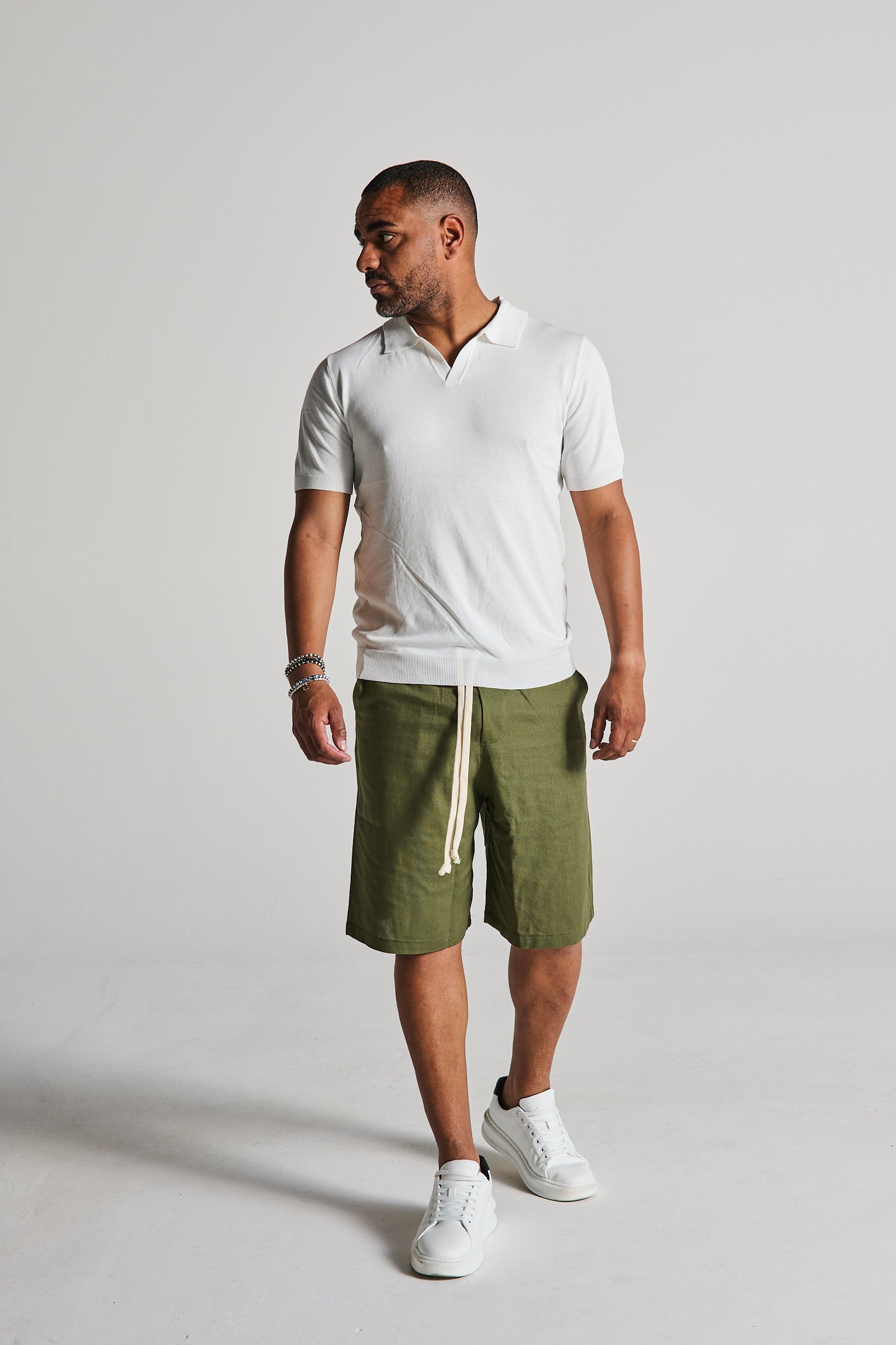 POLO SCOLLO V BIANCA