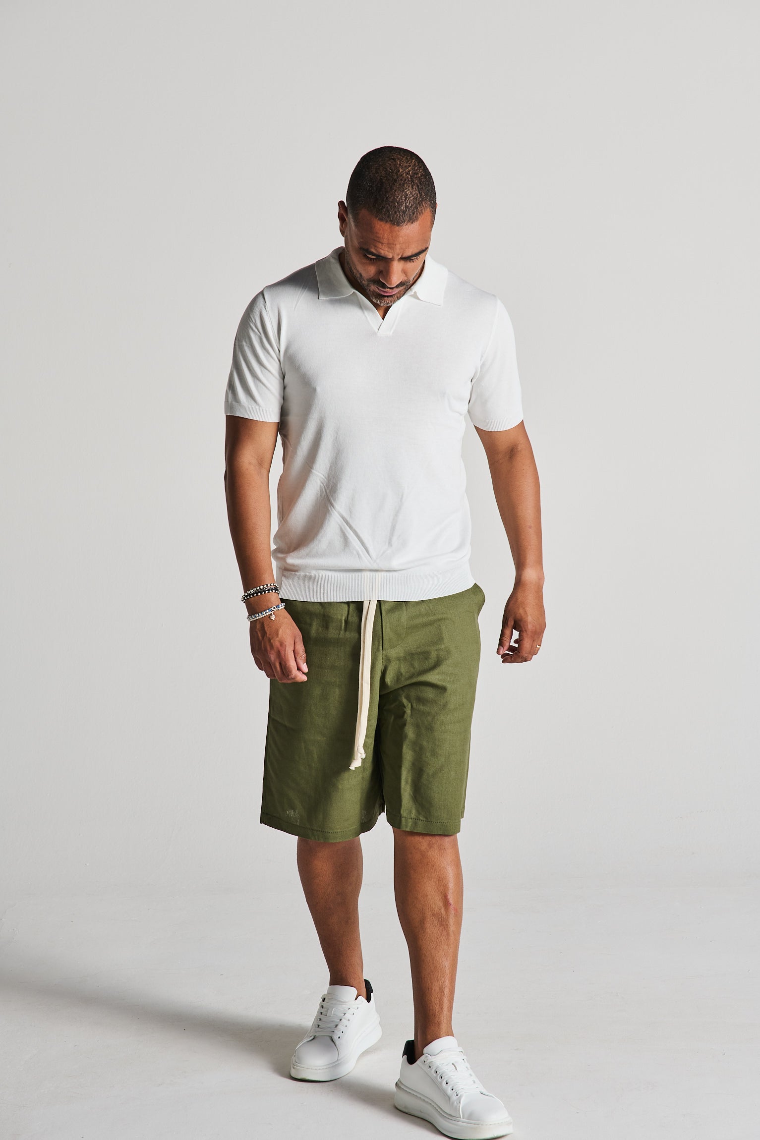 POLO SCOLLO V BIANCA