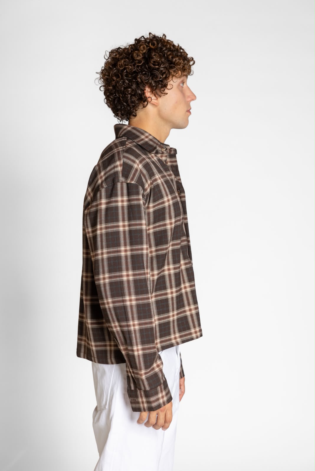 CAMICIA CROP QUADRI MORO