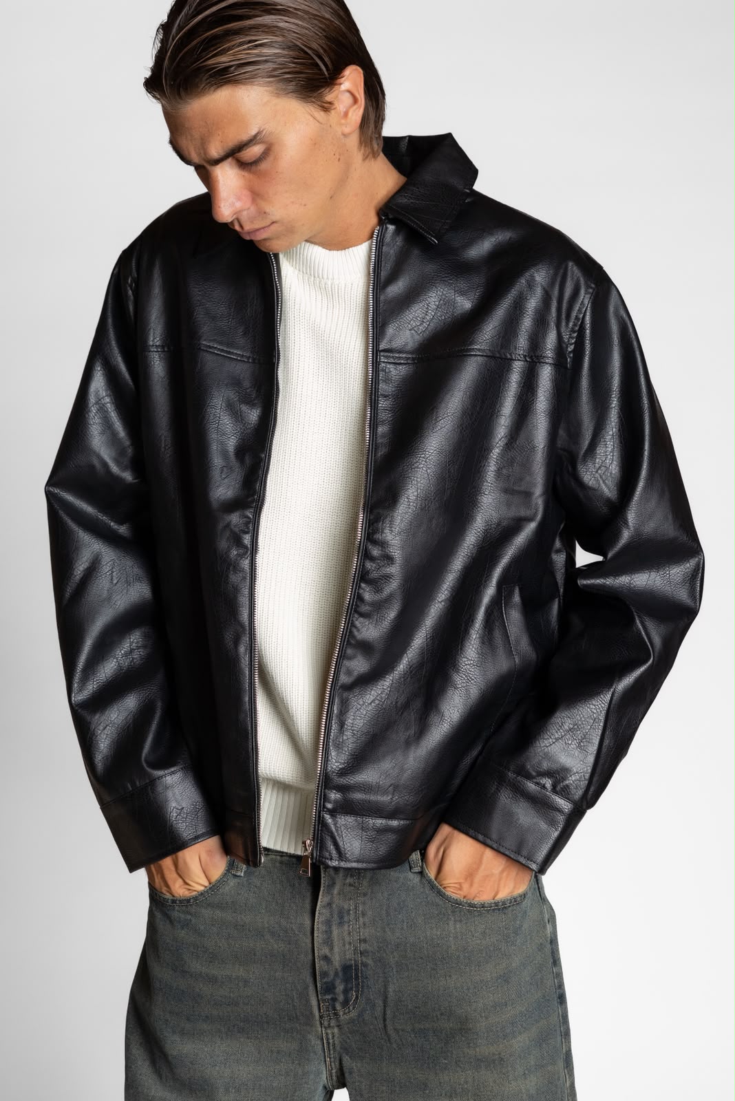 GIACCA ZIP ECO - PELLE