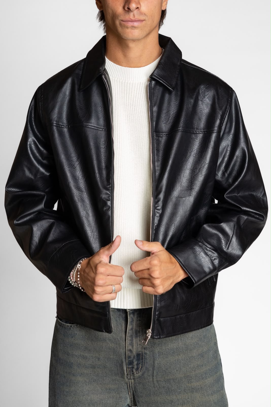 GIACCA ZIP ECO - PELLE