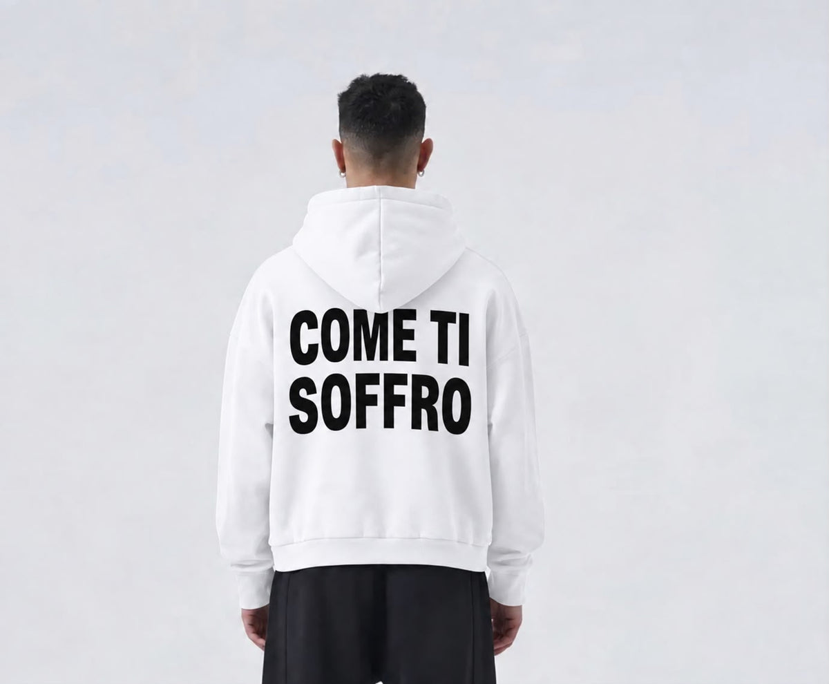 FELPA COME TI SOFFRO BIANCA