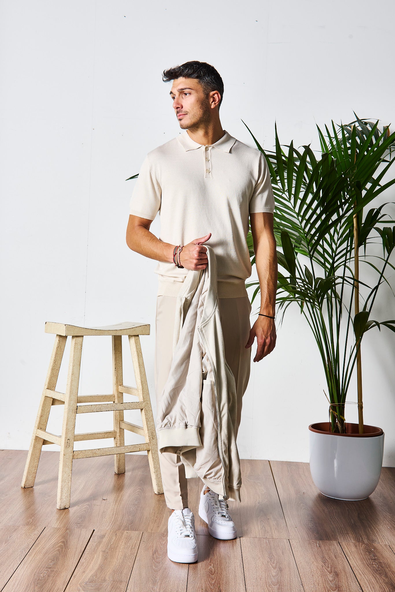 POLO IN FILO BEIGE