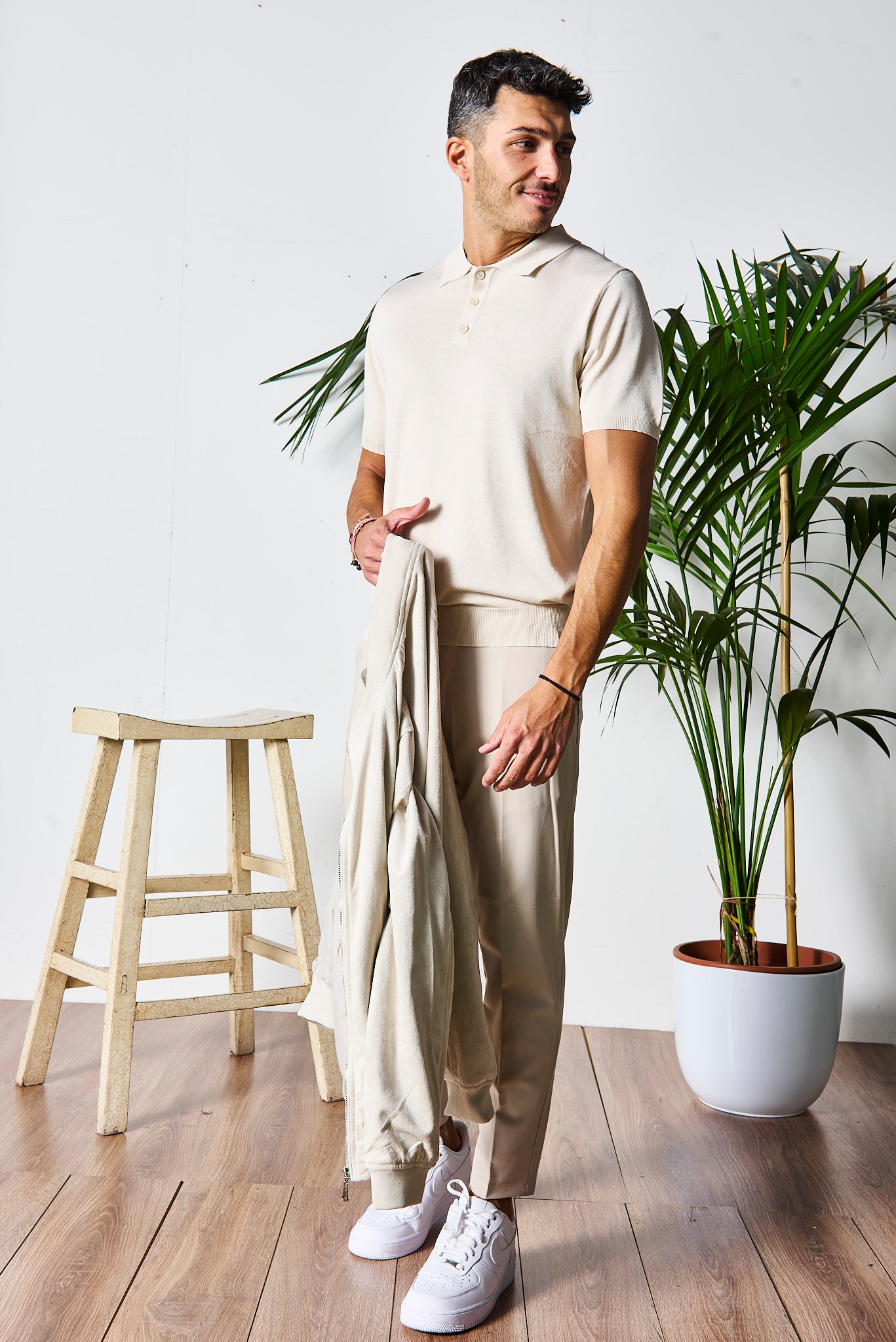 POLO IN FILO BEIGE