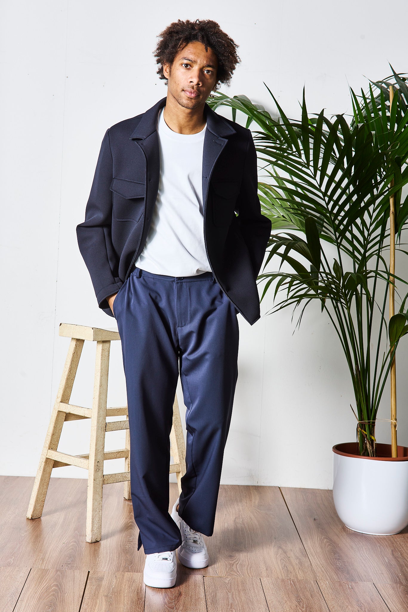 PANTAPALAZZO BLU NAVY SPACCHETTI