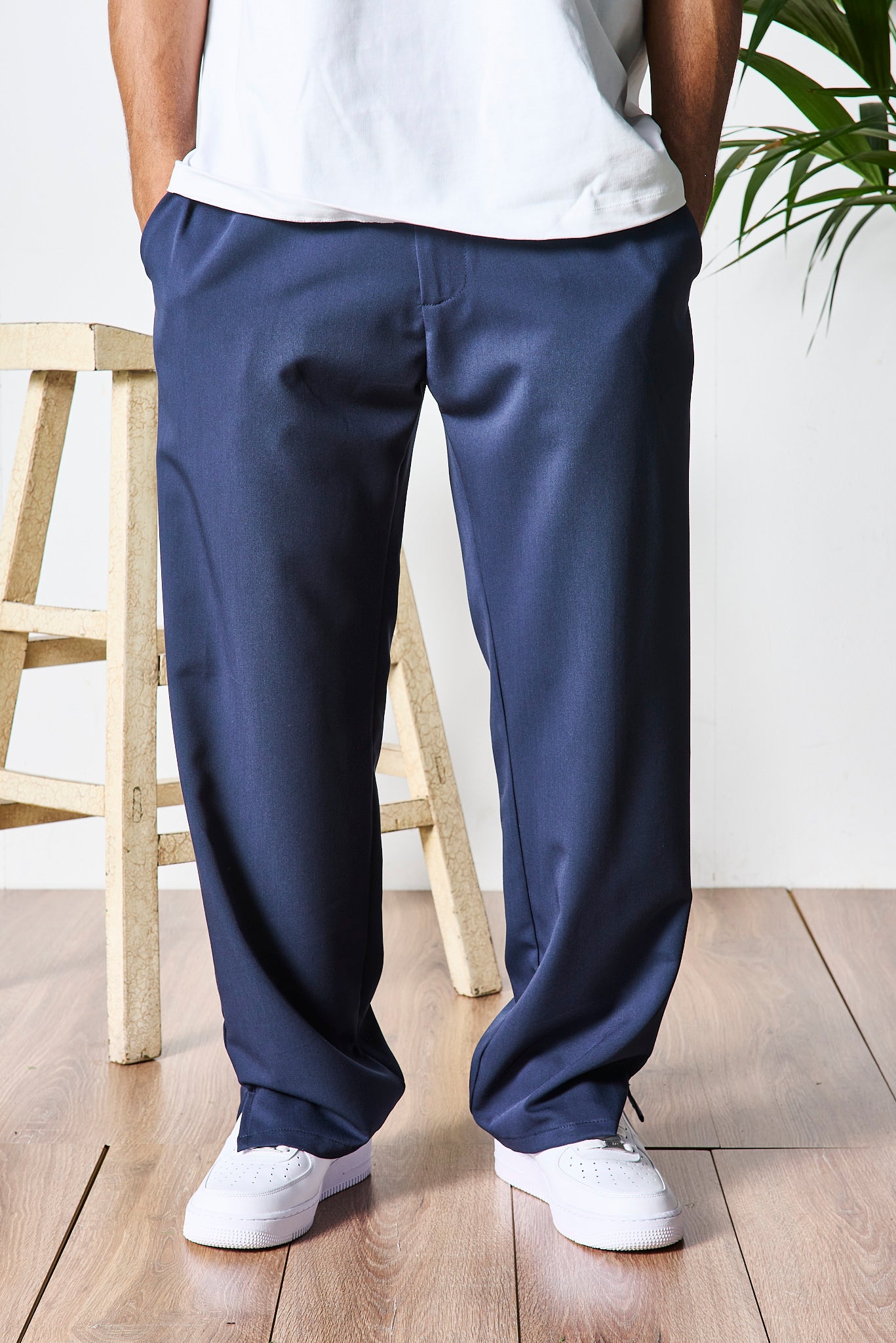 PANTAPALAZZO BLU NAVY SPACCHETTI