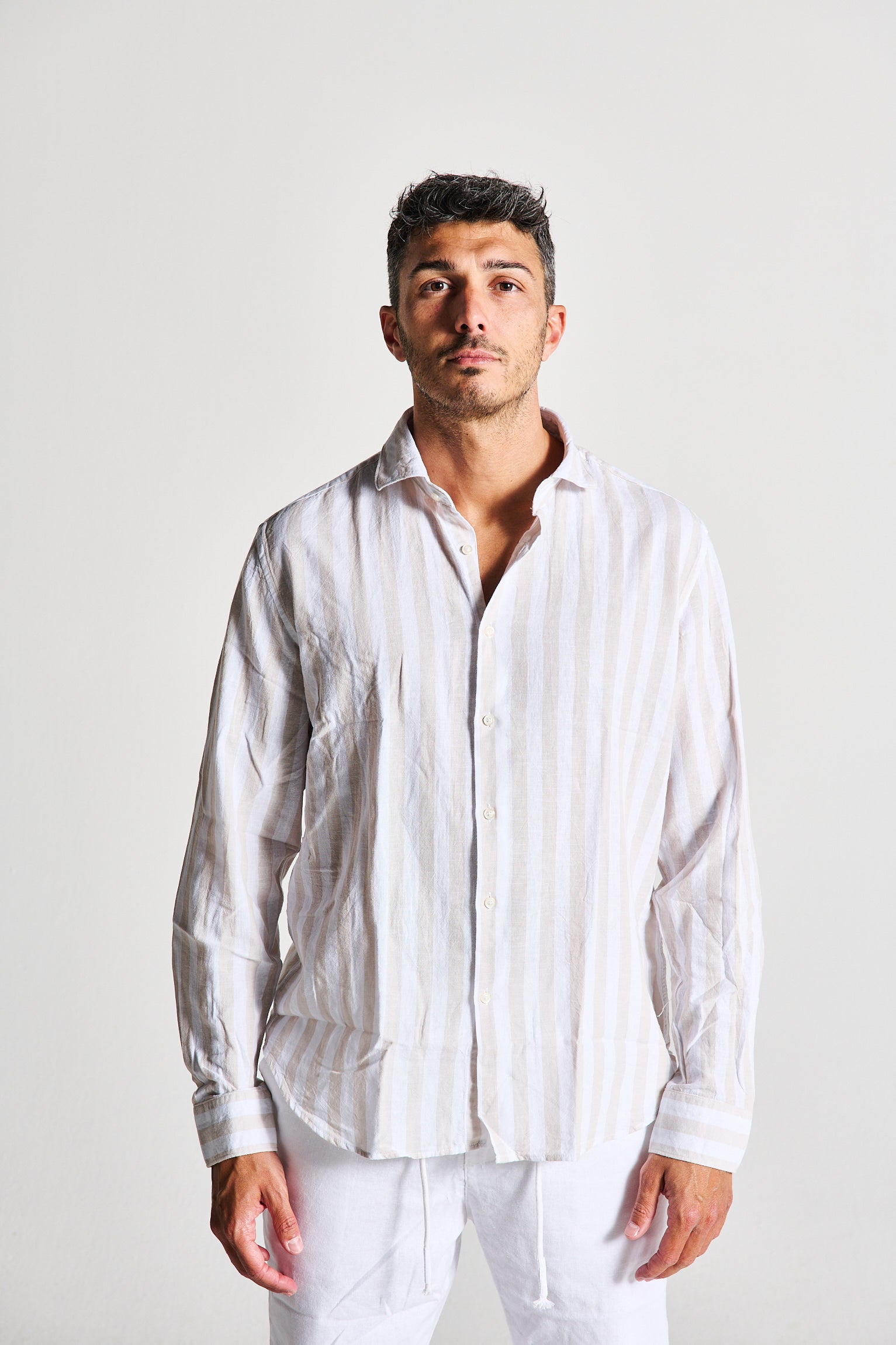 CAMICIA SANTORINI LINO BEIGE