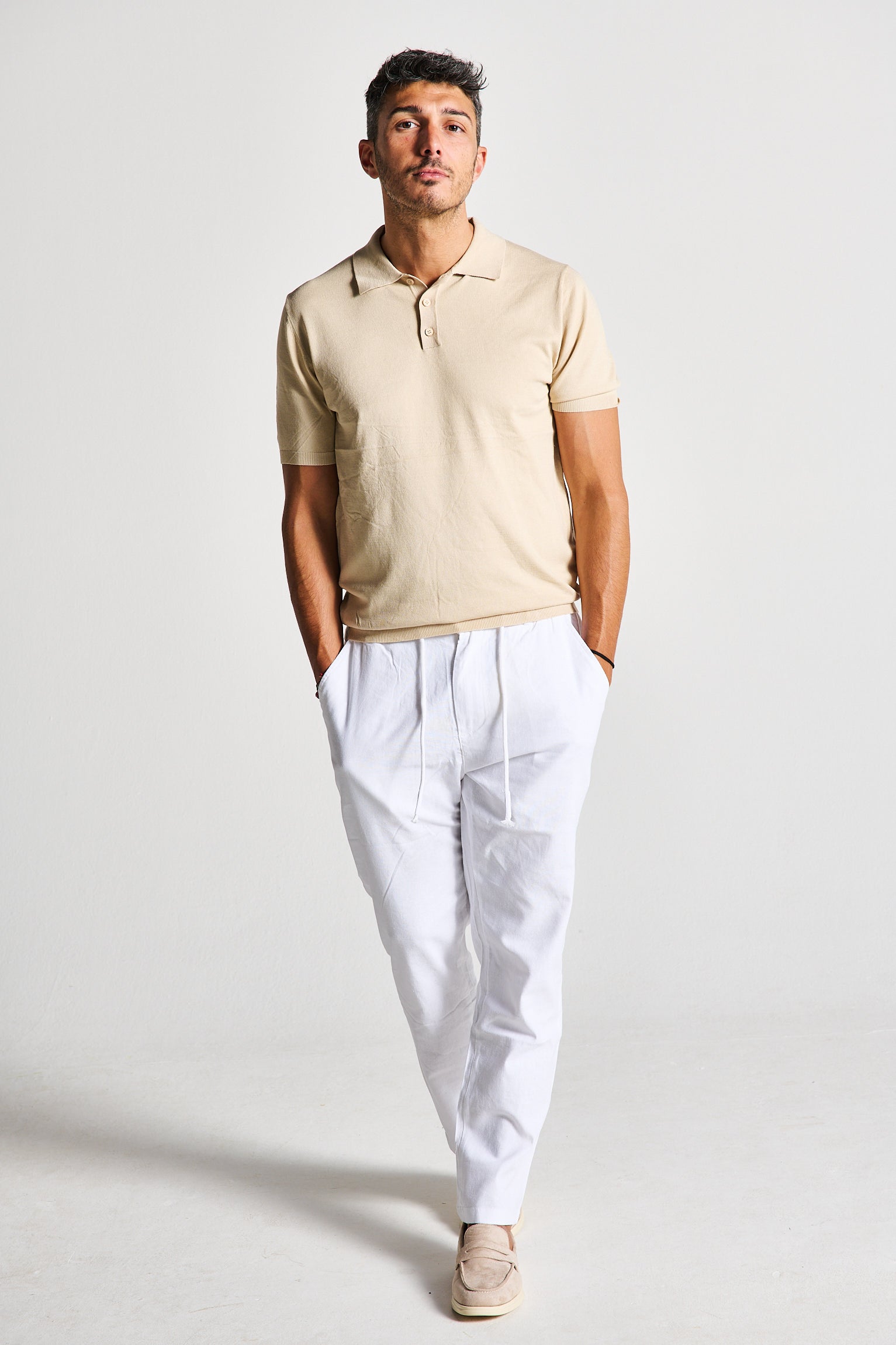 POLO IN FILO BEIGE