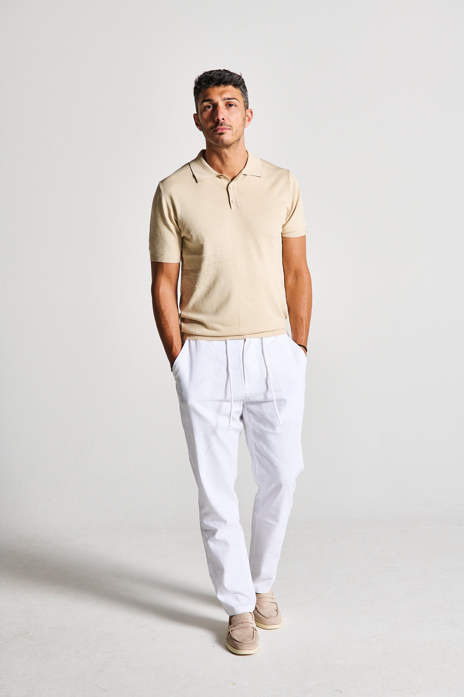 POLO IN FILO BEIGE