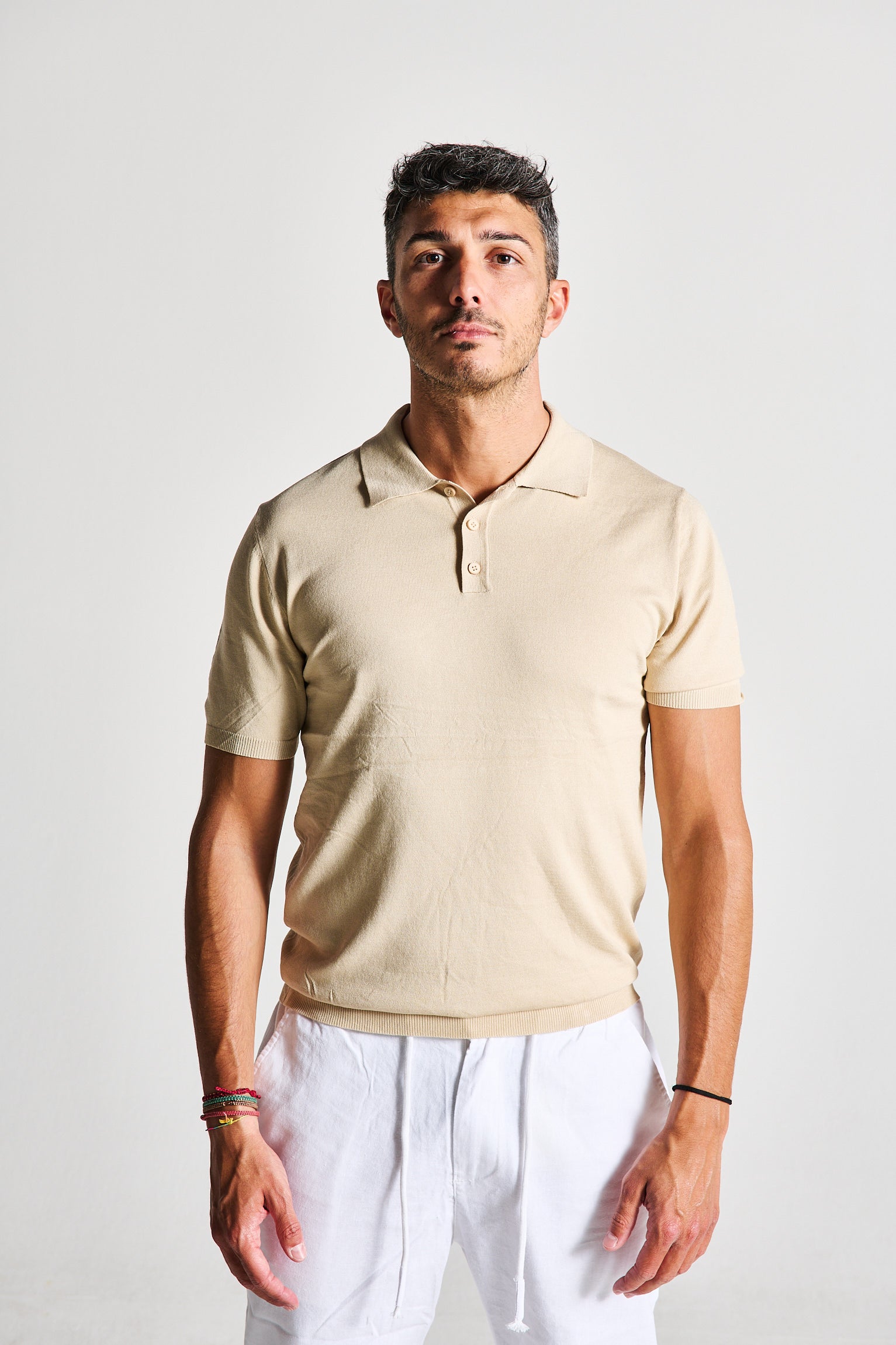 POLO IN FILO BEIGE