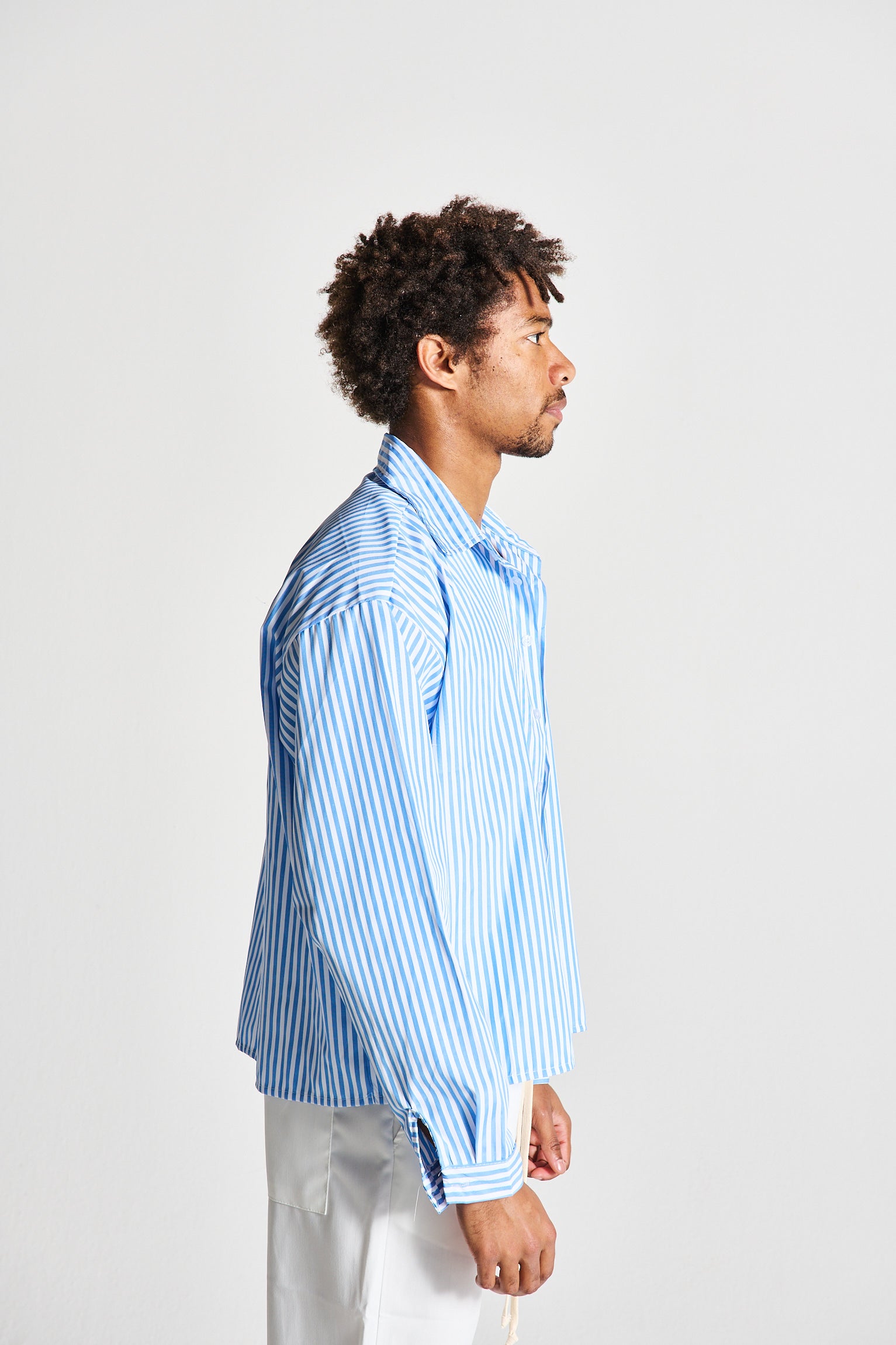 CAMICIA RIGHE KOS AZZURRA