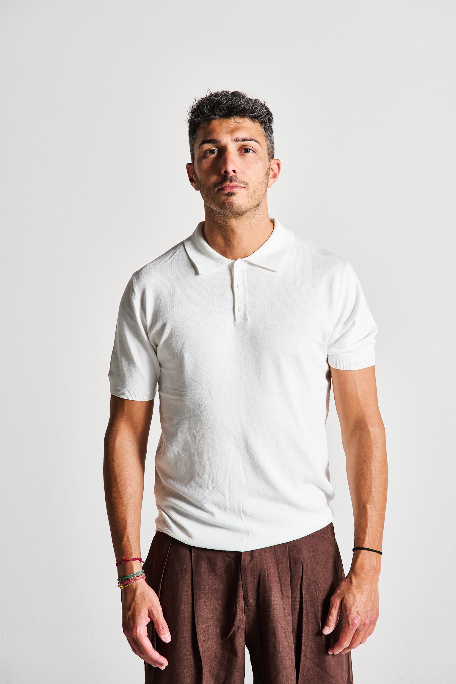 POLO IN FILO BIANCA