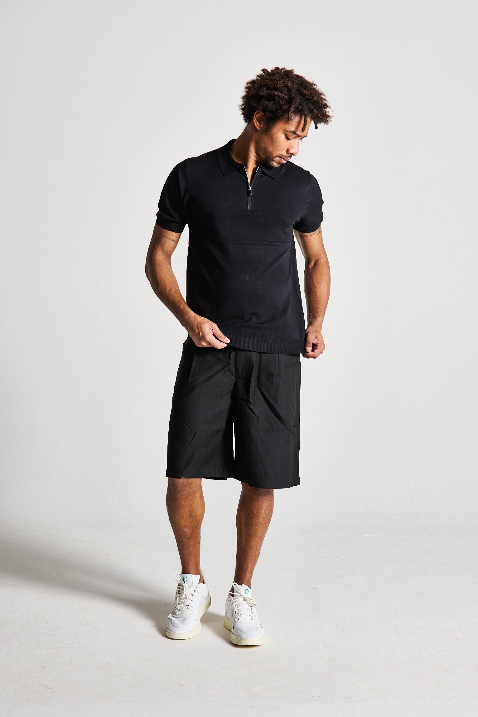 POLO ZIP NERA