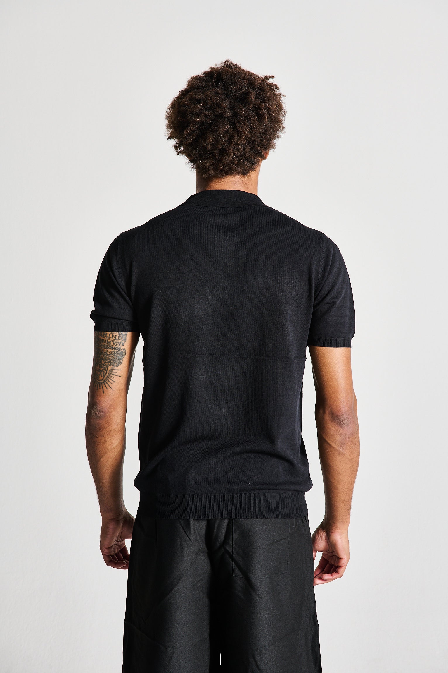 POLO ZIP NERA