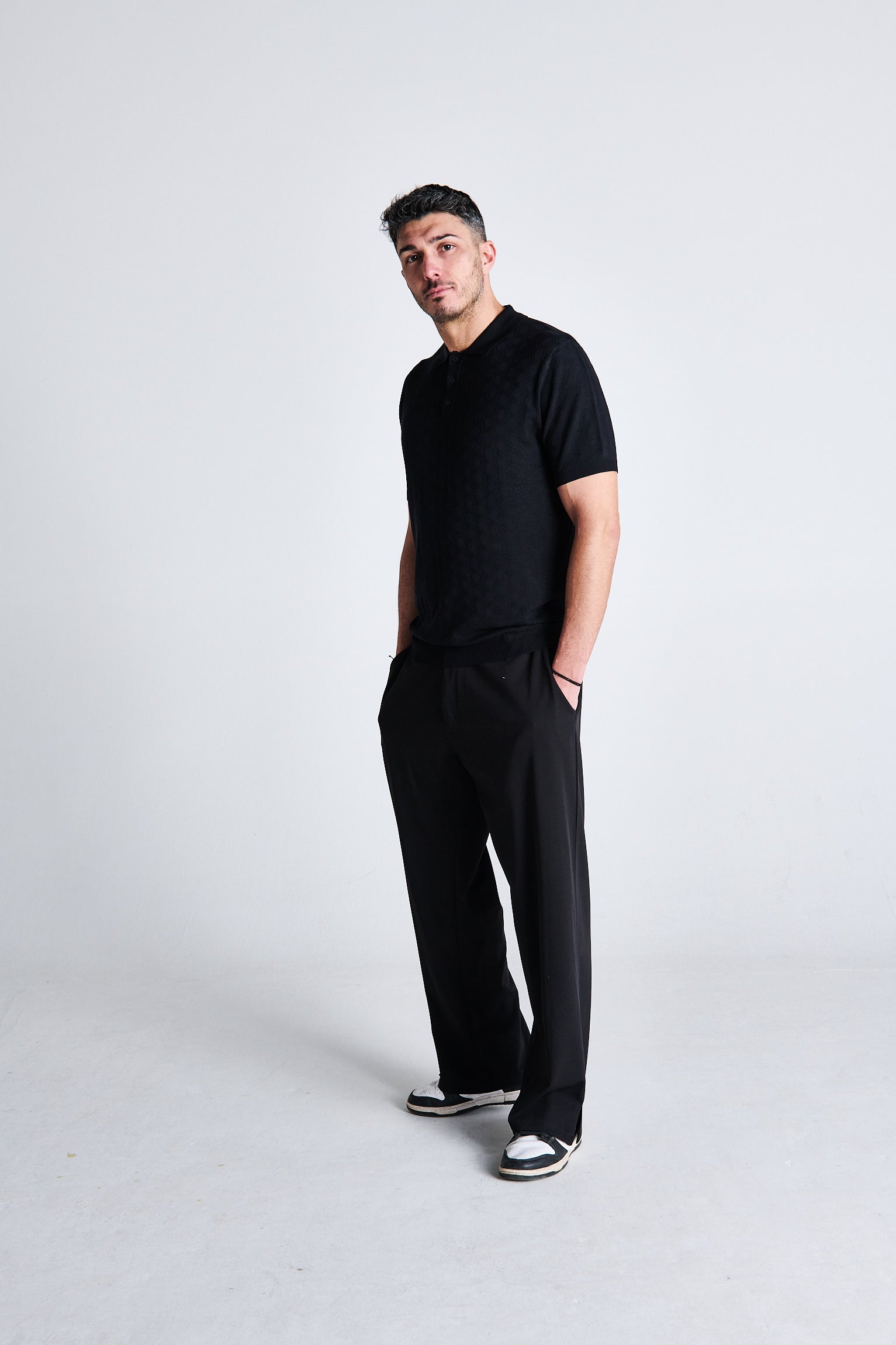 PANTAPALAZZO NERO SPACCHETTI