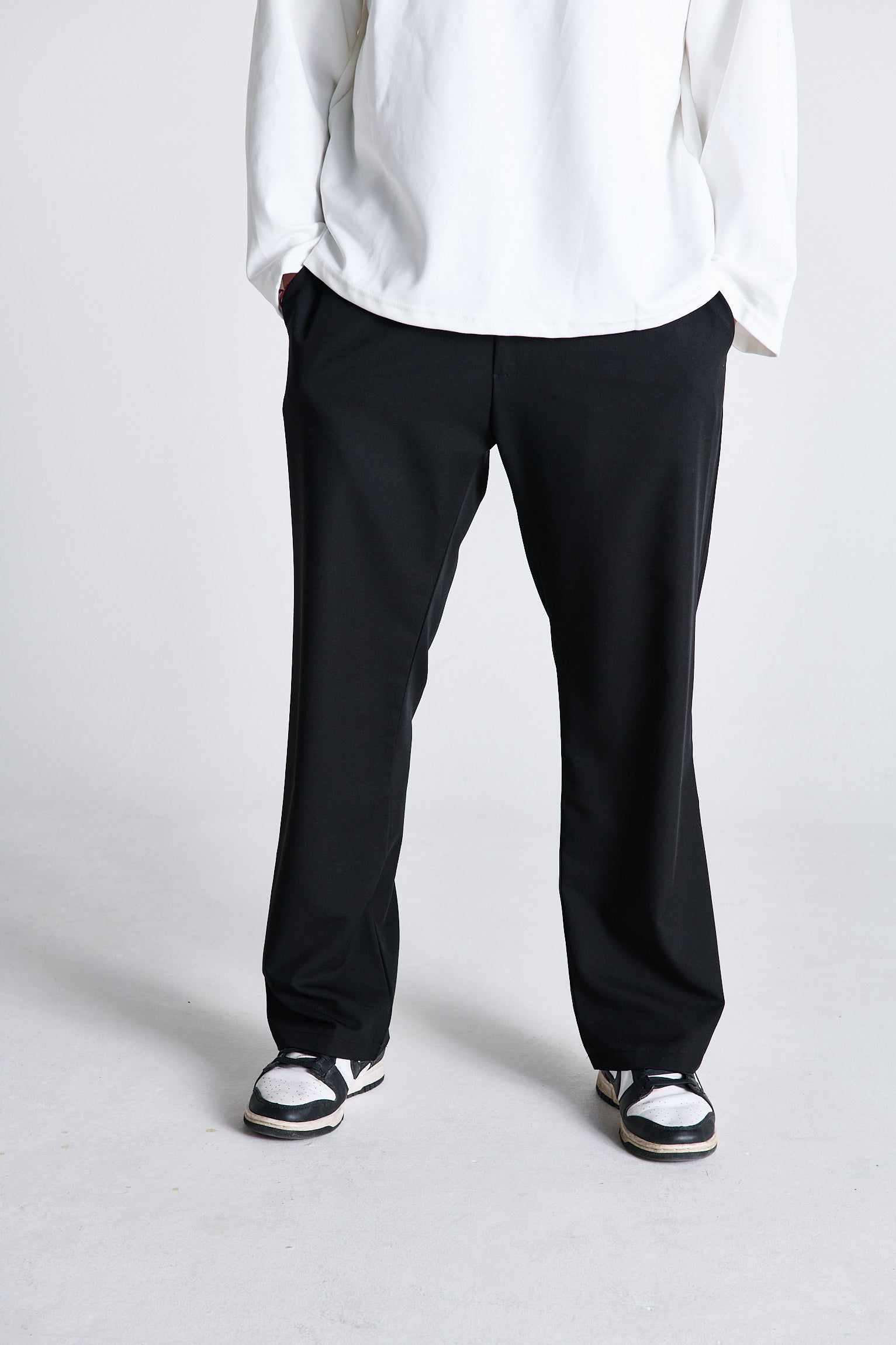 PANTALONE NERO A PALAZZO