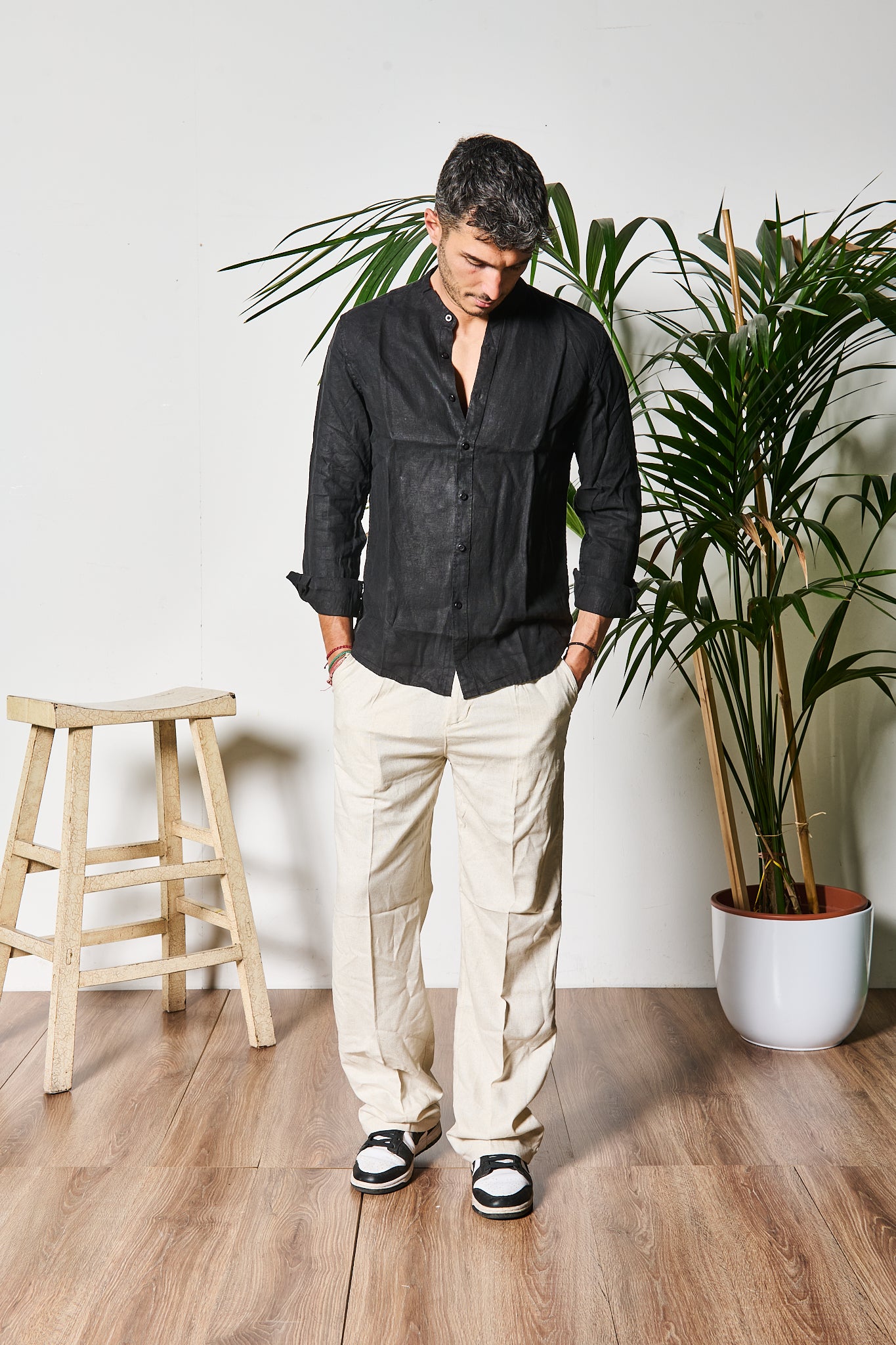 CAMICIA IN LINO COREANA