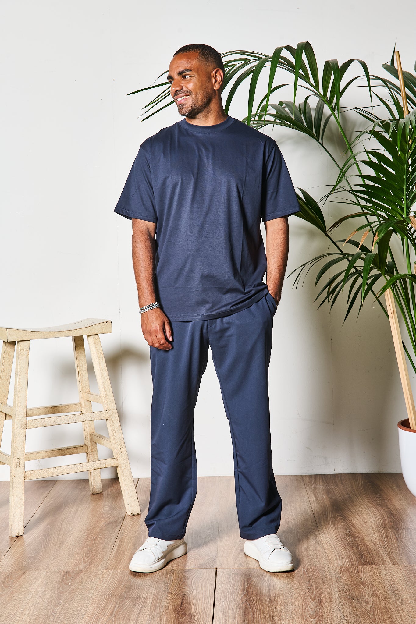 T-SHIRT FILO DI SCOZIA BLU