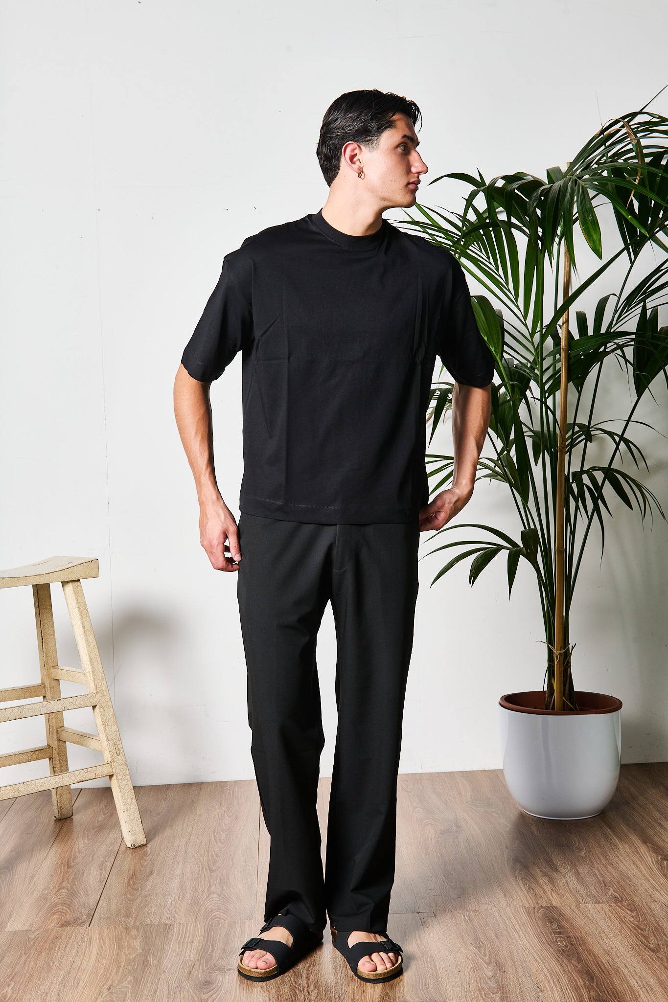 T-SHIRT CROP NERA